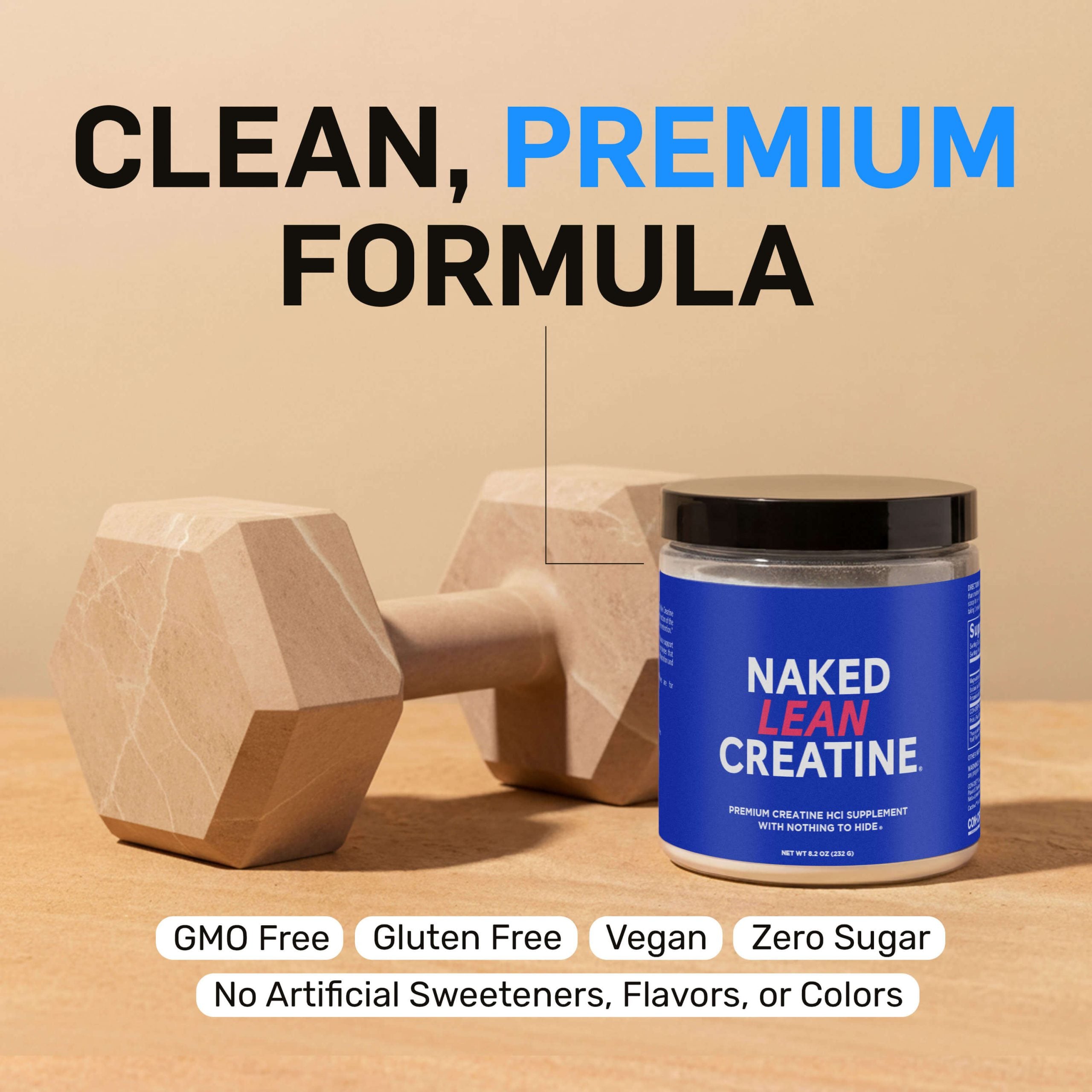 Creatine HCl Powder - Unflavored for Flexible Active - Nutrition Use