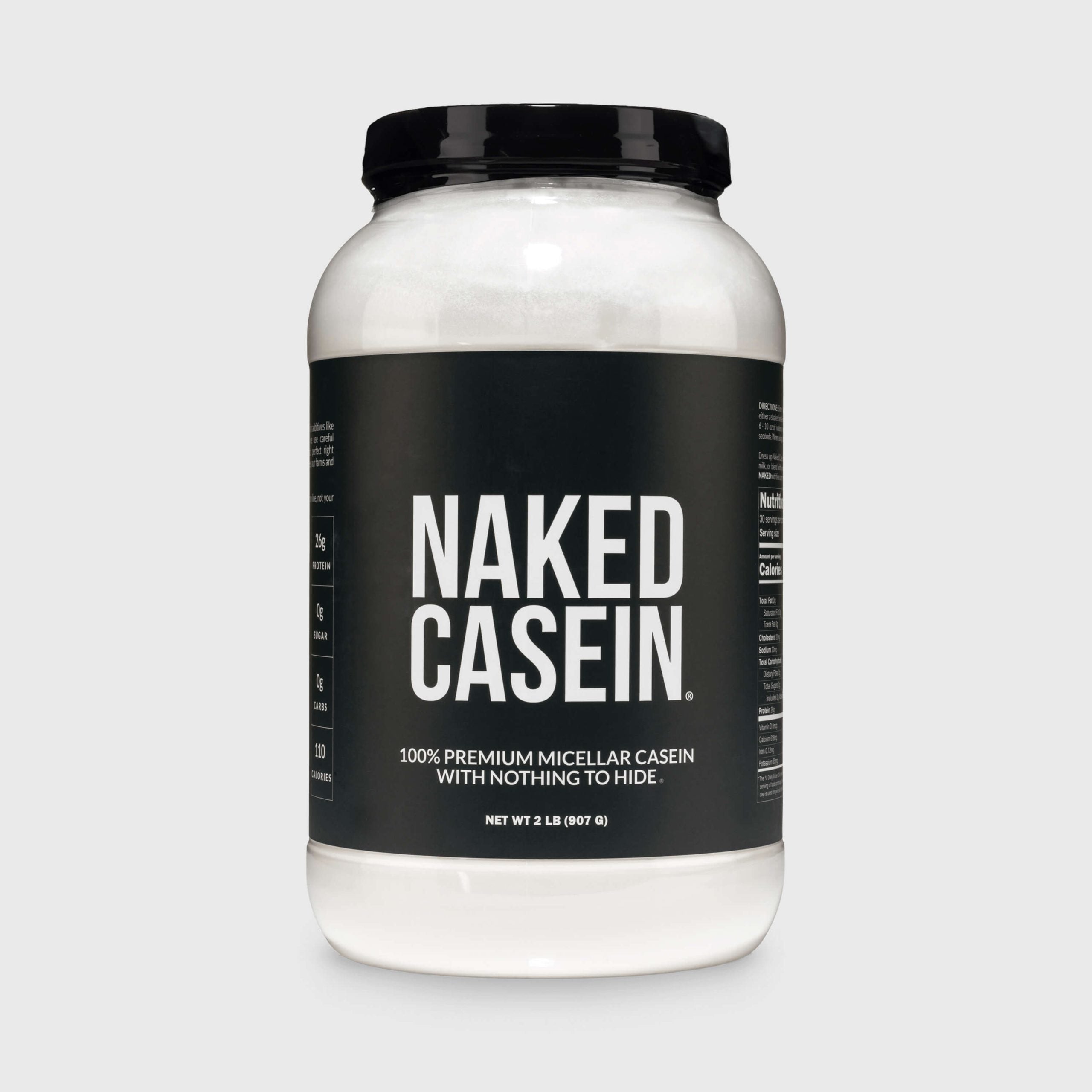 Micellar Casein Protein Powder - Unflavored - Standard Size with a Straightforward Protein Formula
