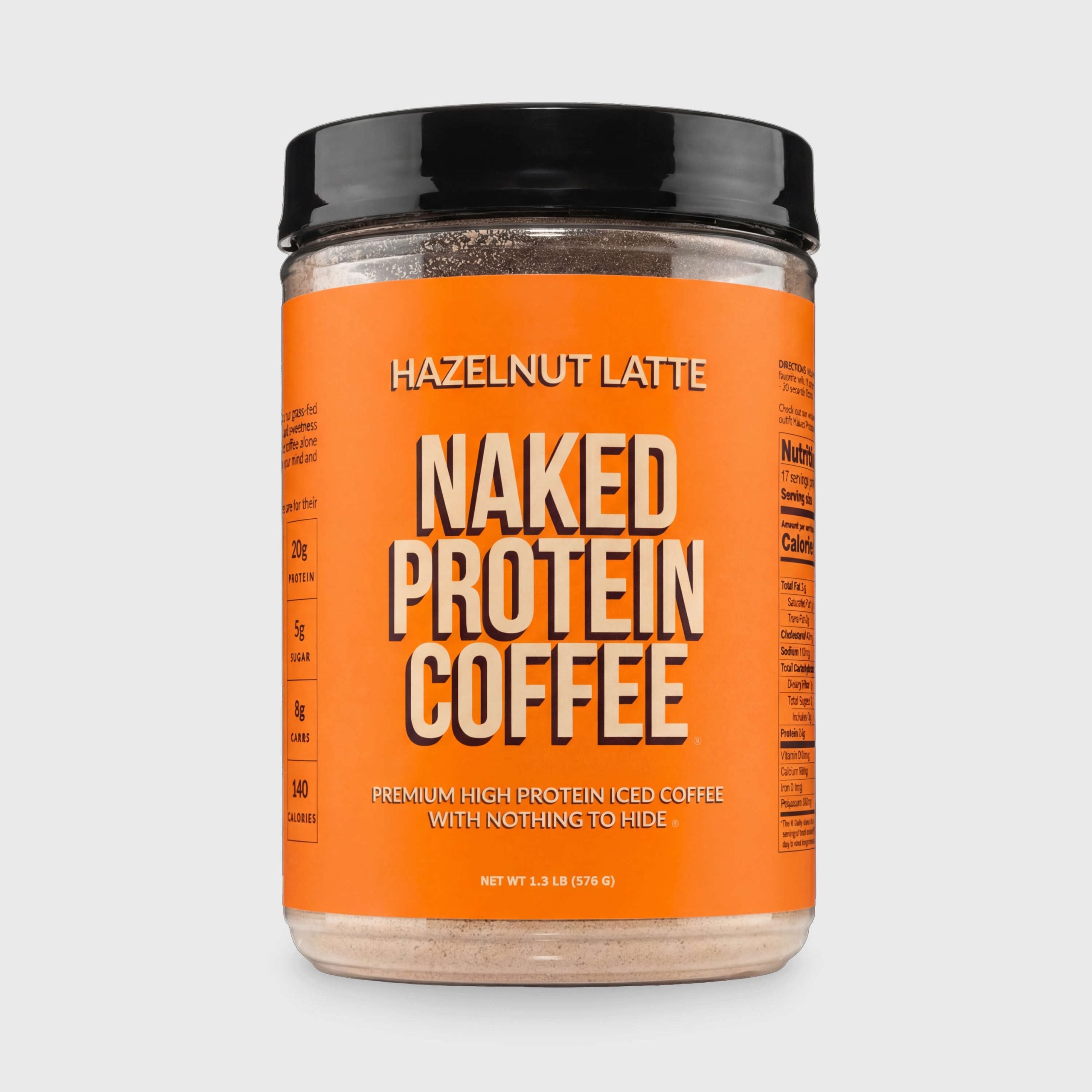 Hazelnut Latte Protein Iced Coffee - Hazelnut Latte for Easy Mixing at Home or On the Go