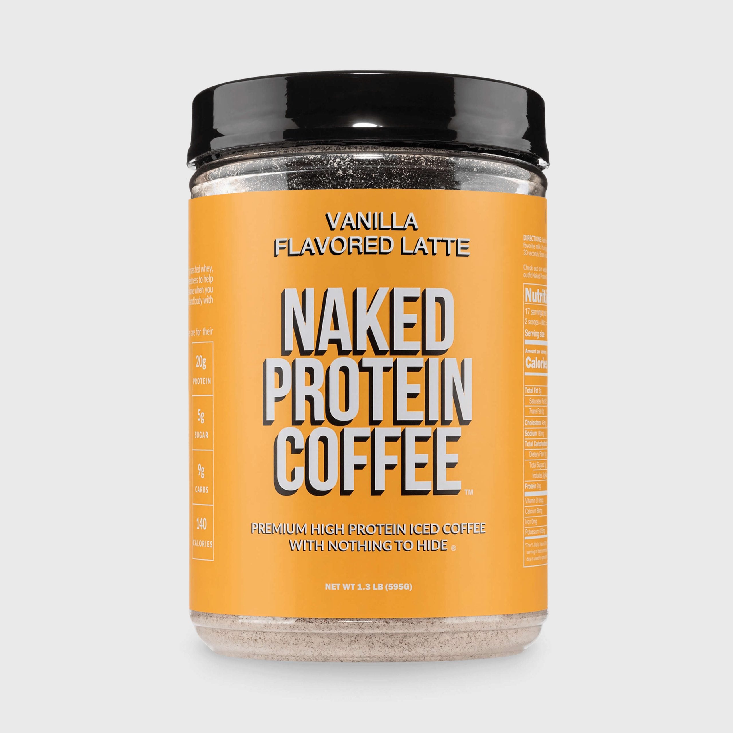 Vanilla Latte Protein Iced Coffee - Vanilla Latte for Easy Mixing at Home or On the Go