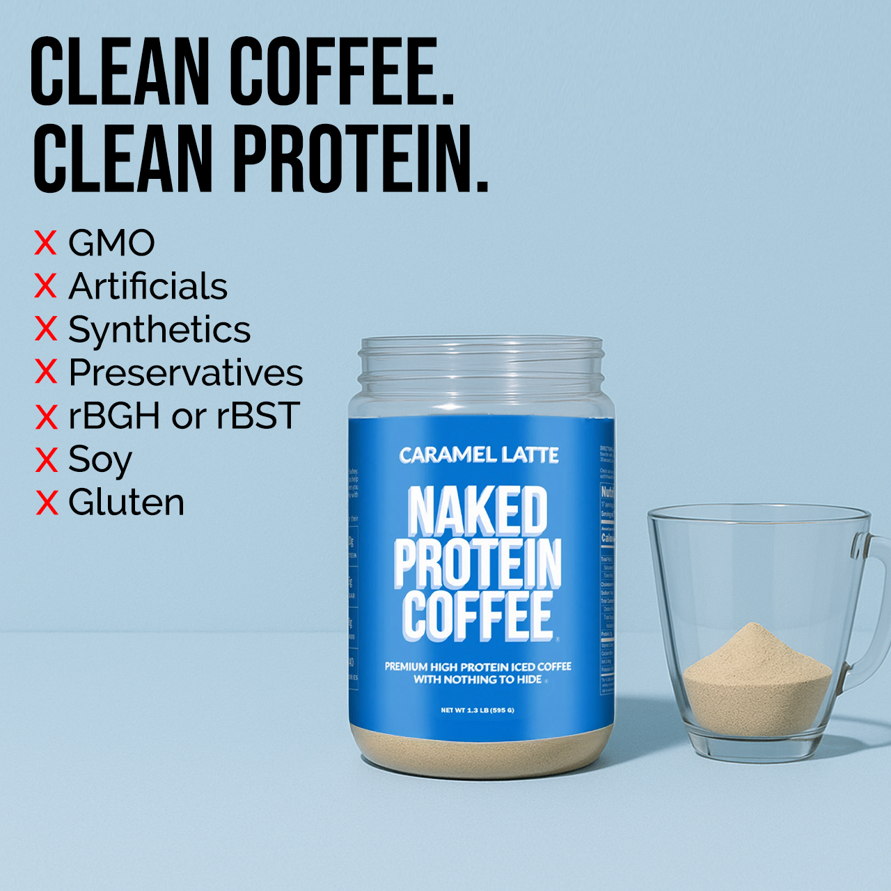 Caramel Latte Protein Iced Coffee - Caramel Latte for Easy Mixing at Home or On the Go