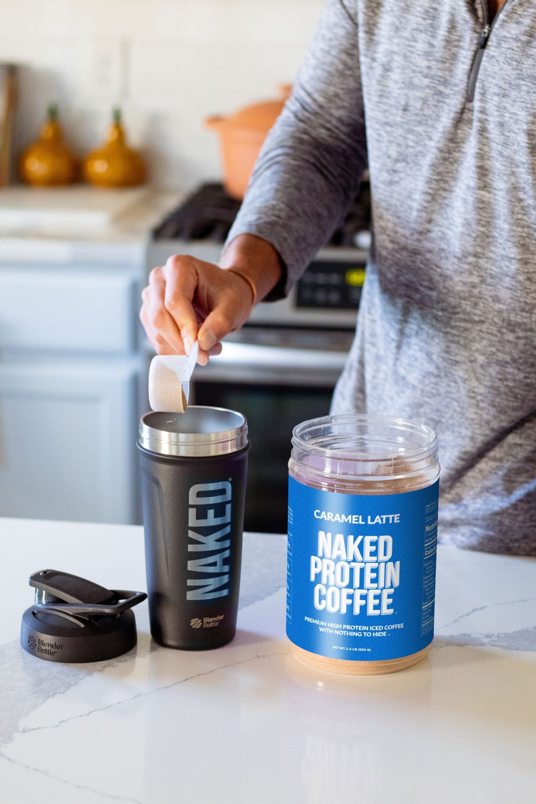 Caramel Latte Protein Iced Coffee - Caramel Latte for Easy Mixing at Home or On the Go