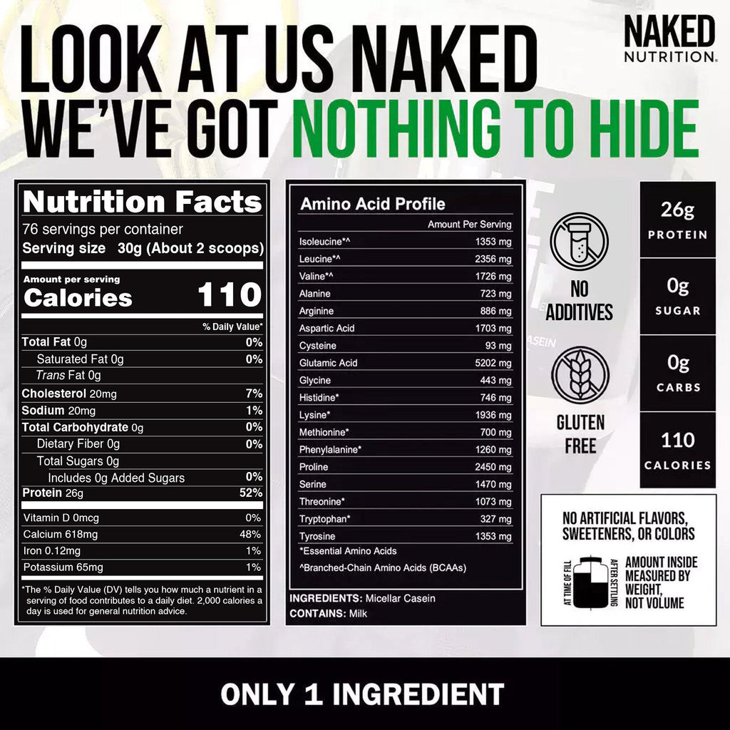 Micellar Casein Protein Powder - Unflavored - Value Size with a Straightforward Protein Formula
