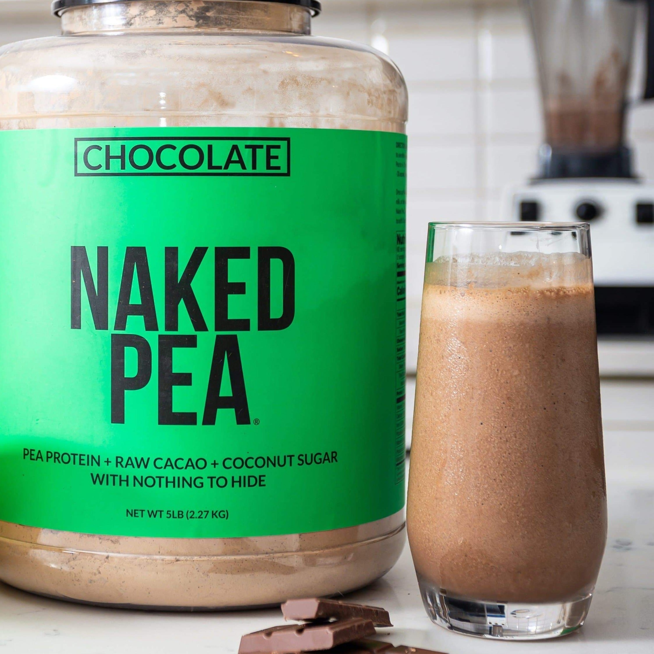 Chocolate Pea Protein Powder - Chocolate - Compact Size with a Straightforward Protein Formula