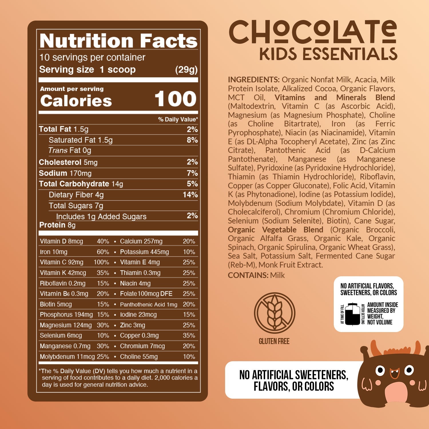Kids Nutrition Shake - Chocolate Formula with a Practical Kids Nutrition Format