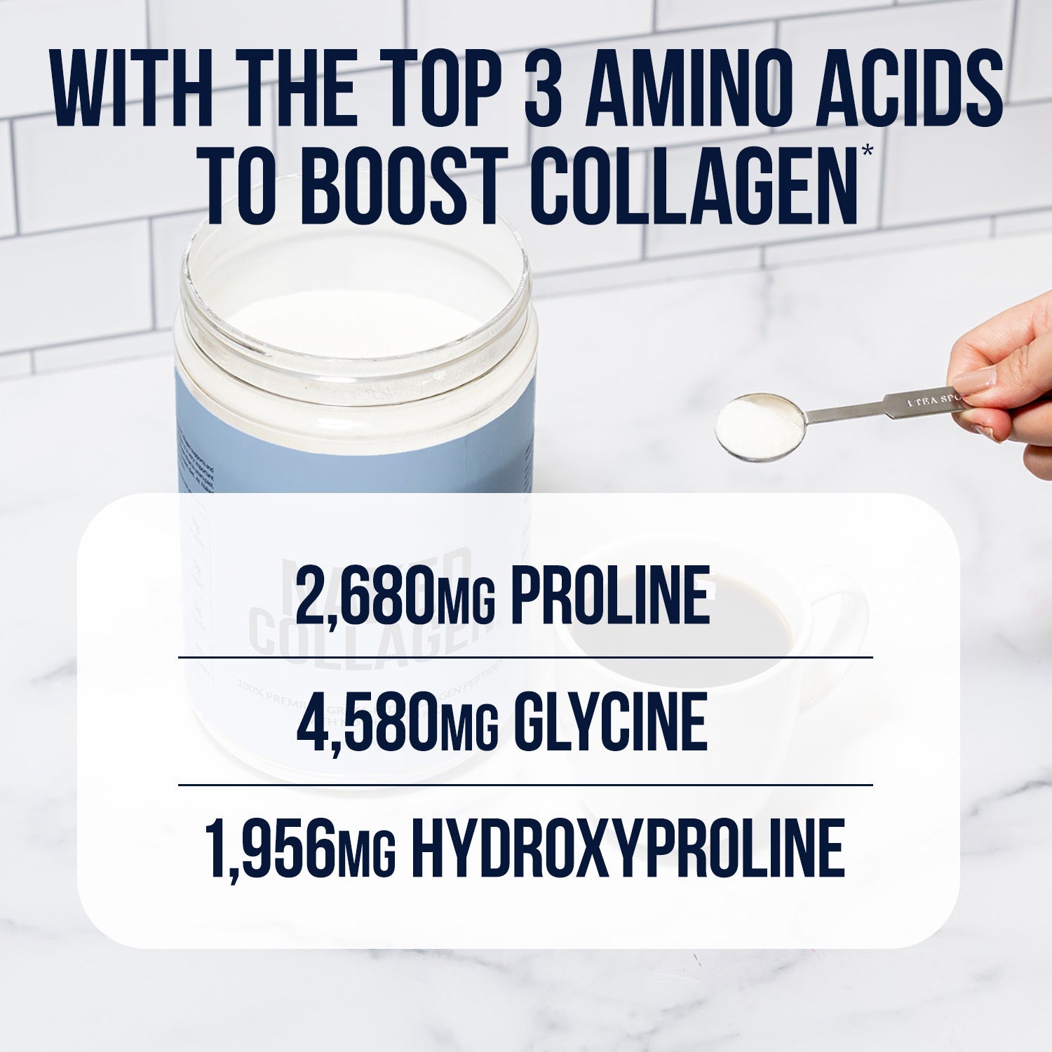 Caramel Collagen Peptides Powder - Caramel Collagen Peptides for Easy Mixing at Home or On the Go