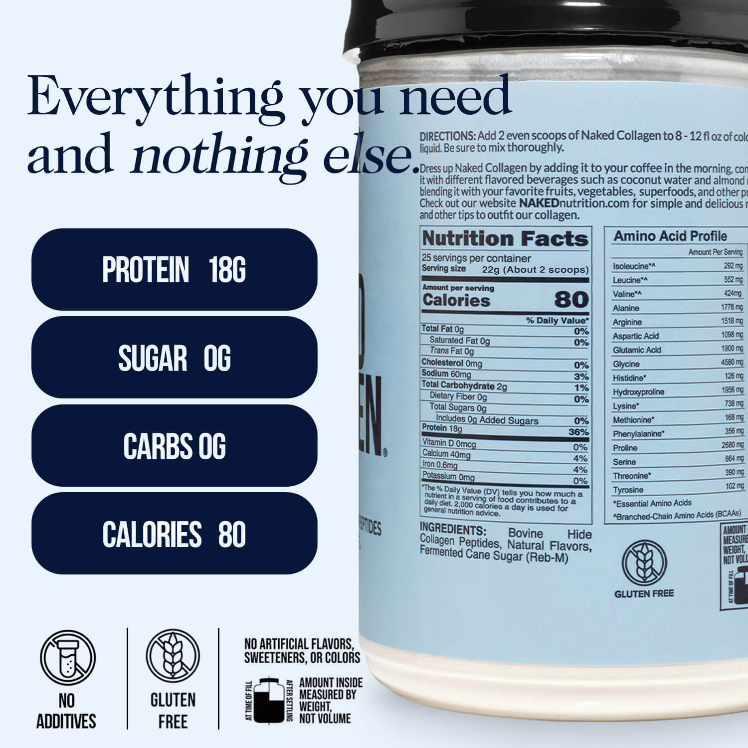 Caramel Collagen Peptides Powder - Caramel Collagen Peptides for Easy Mixing at Home or On the Go