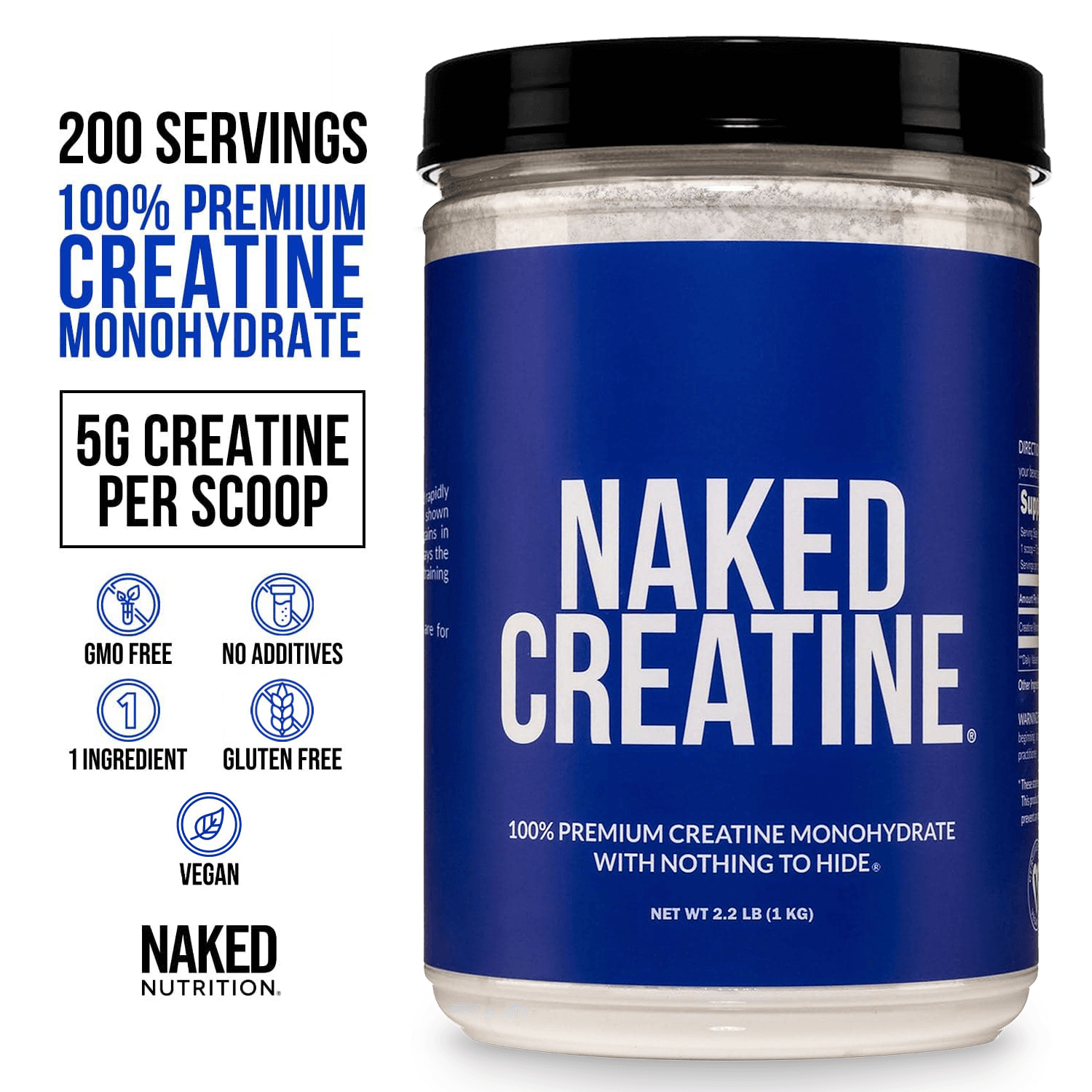 Creatine Monohydrate Powder - Unflavored - Value Size for Flexible Active - Nutrition Use