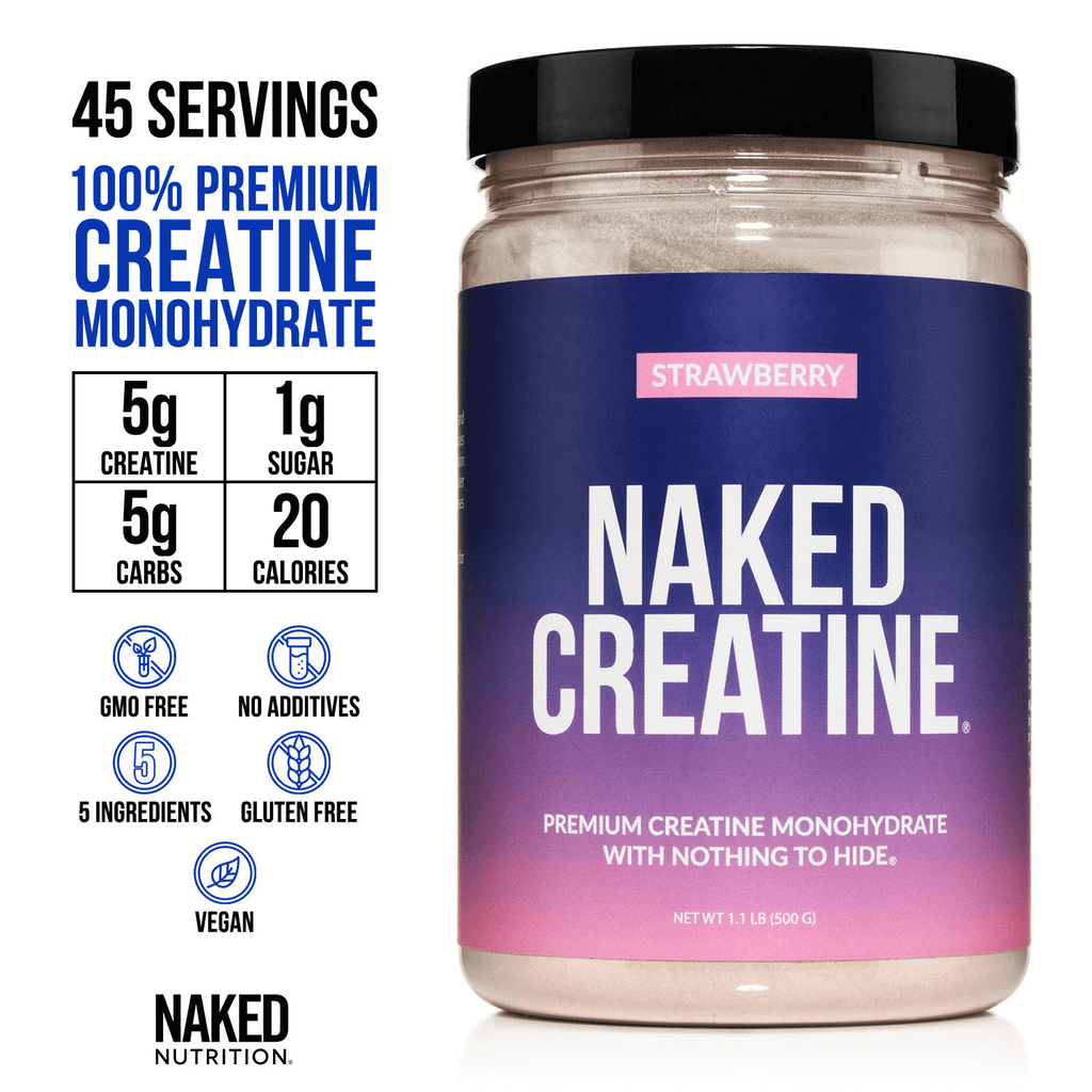 Strawberry Creatine Monohydrate Powder - Strawberry for Flexible Active - Nutrition Use
