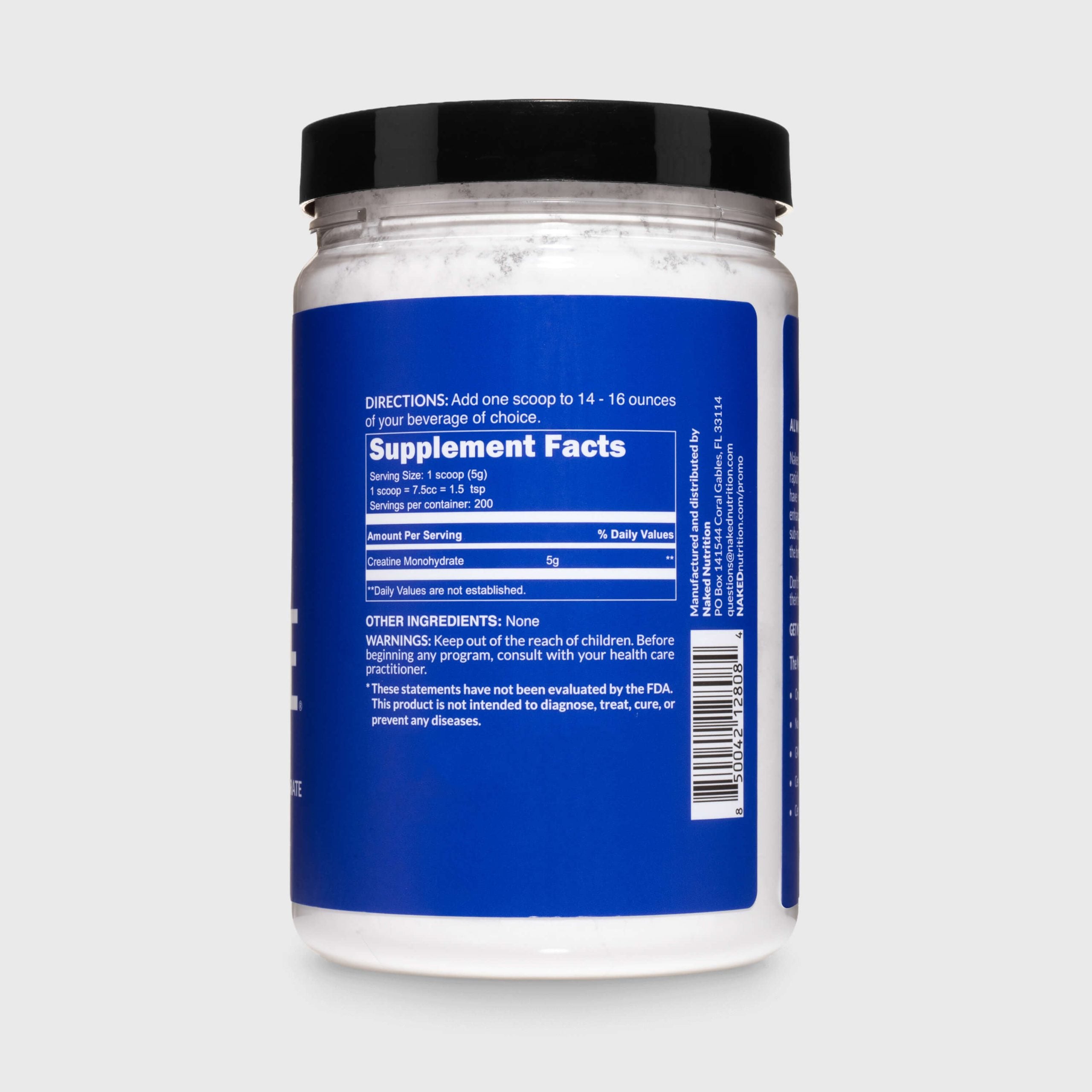 Creatine Monohydrate Powder - Unflavored - Standard Size for Flexible Active - Nutrition Use