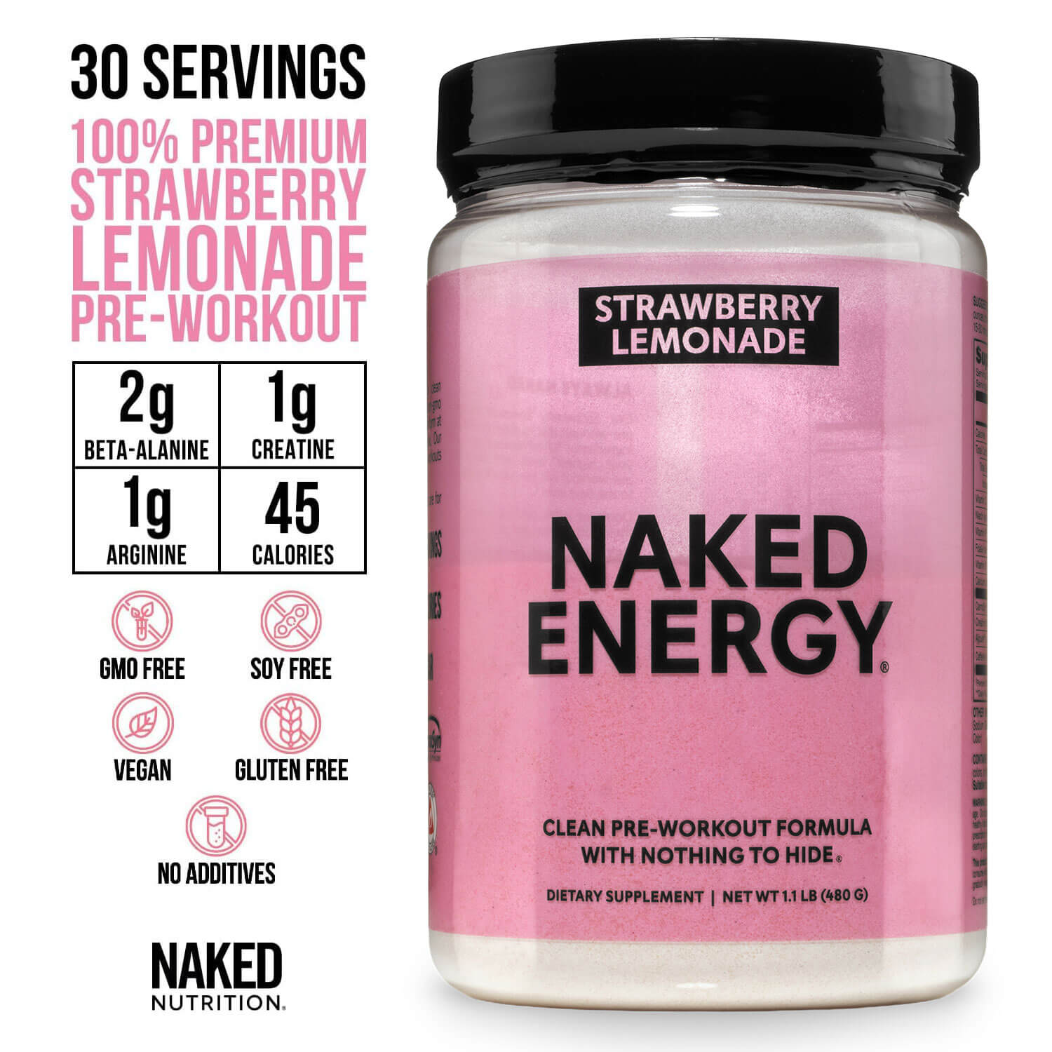 Strawberry Lemonade Pre Workout Supplement - Strawberry Lemonade for Flexible Active - Nutrition Use