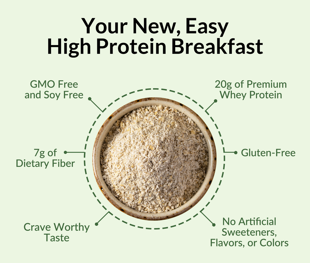 Green Apple Cinnamon Protein Oats - Green Apple Cinnamon with an Easy - Prep Protein Oat Formula