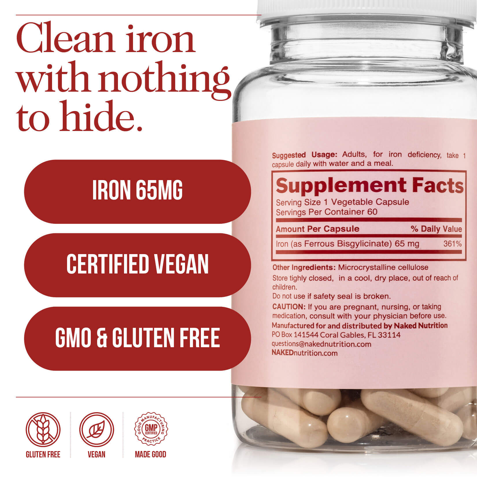 Daily Iron Supplement - Iron with a Practical Nutrition Supplement Format