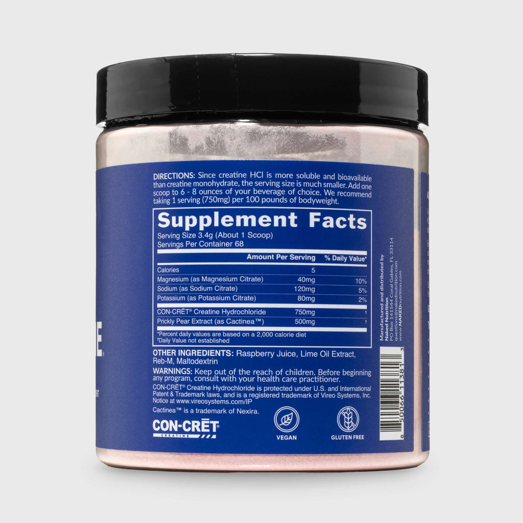 Raspberry Lime Creatine HCl Powder - Raspberry Lime for Flexible Active - Nutrition Use