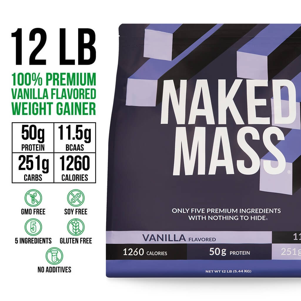Vanilla Mass Gainer Protein Supplement - Vanilla 12LB for Blending into Daily Nutrition Shakes