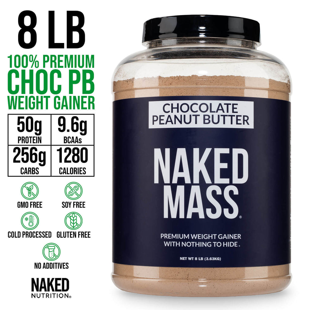 Chocolate Peanut Butter Mass Gainer Protein Supplement - Chocolate PB for Blending into Daily Nutrition Shakes