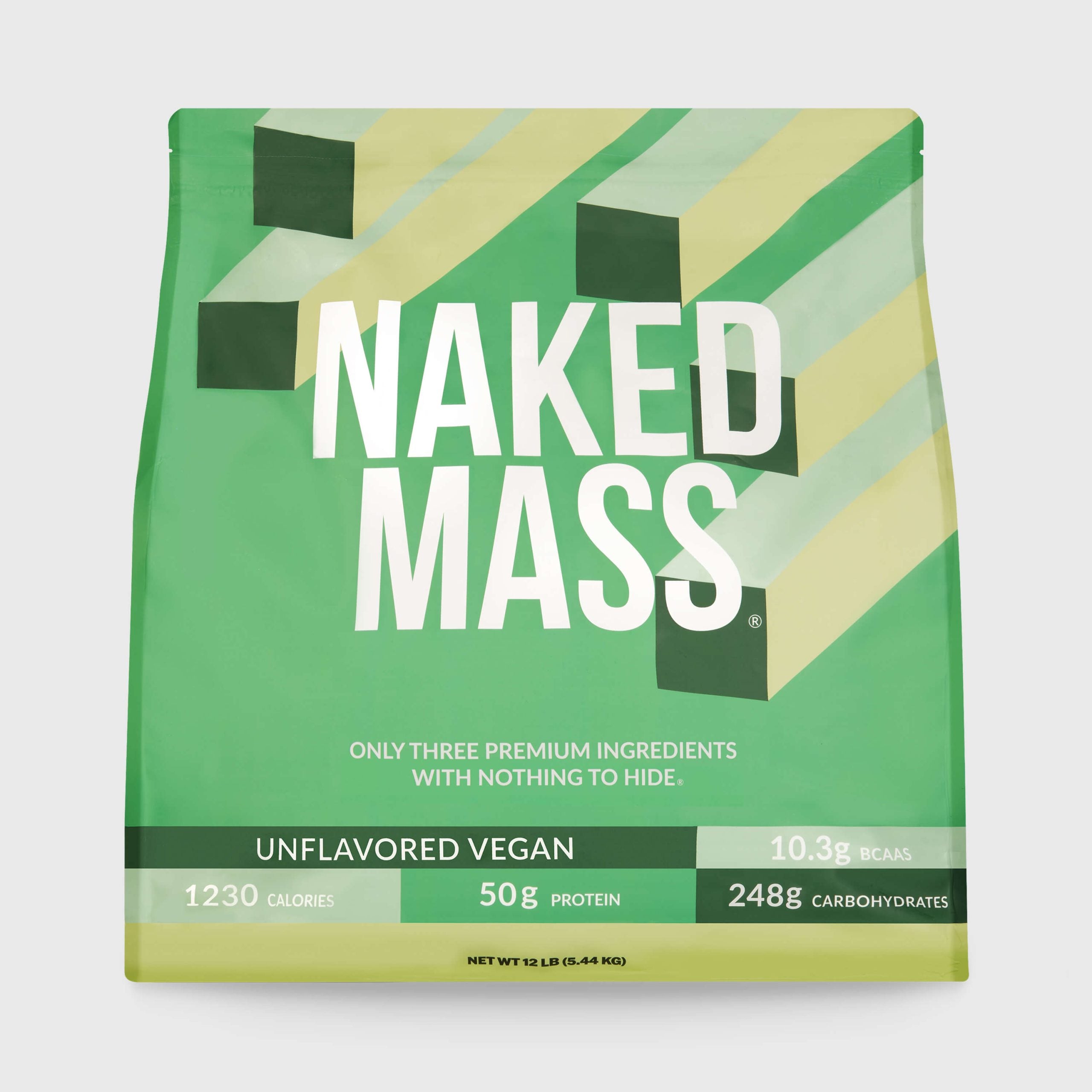 Vegan Mass Gainer Supplement - Unflavored (Vegan) 12LB for Blending into Daily Nutrition Shakes