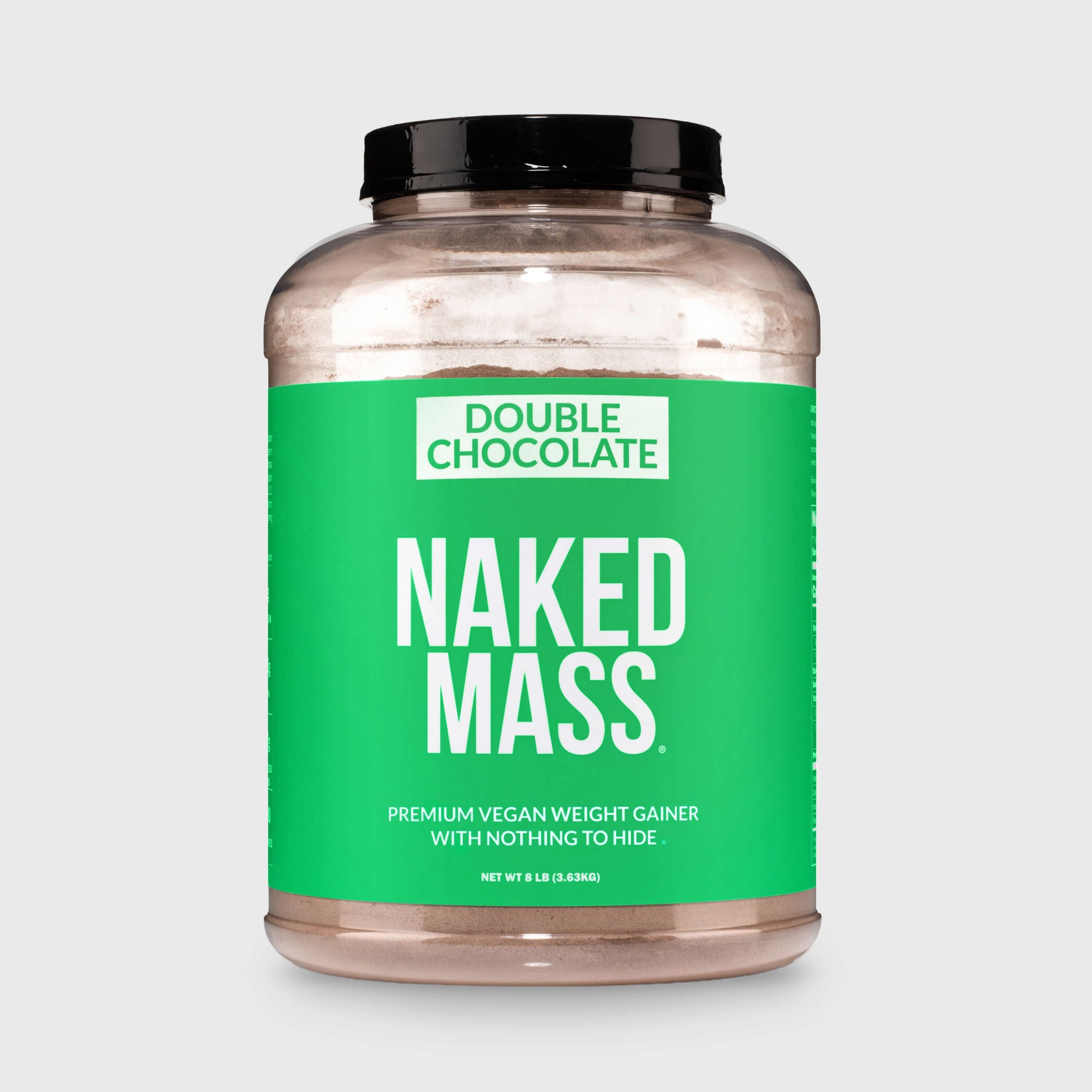 Double Chocolate Vegan Mass Gainer Supplement - Double Chocolate (Vegan) for Blending into Daily Nutrition Shakes