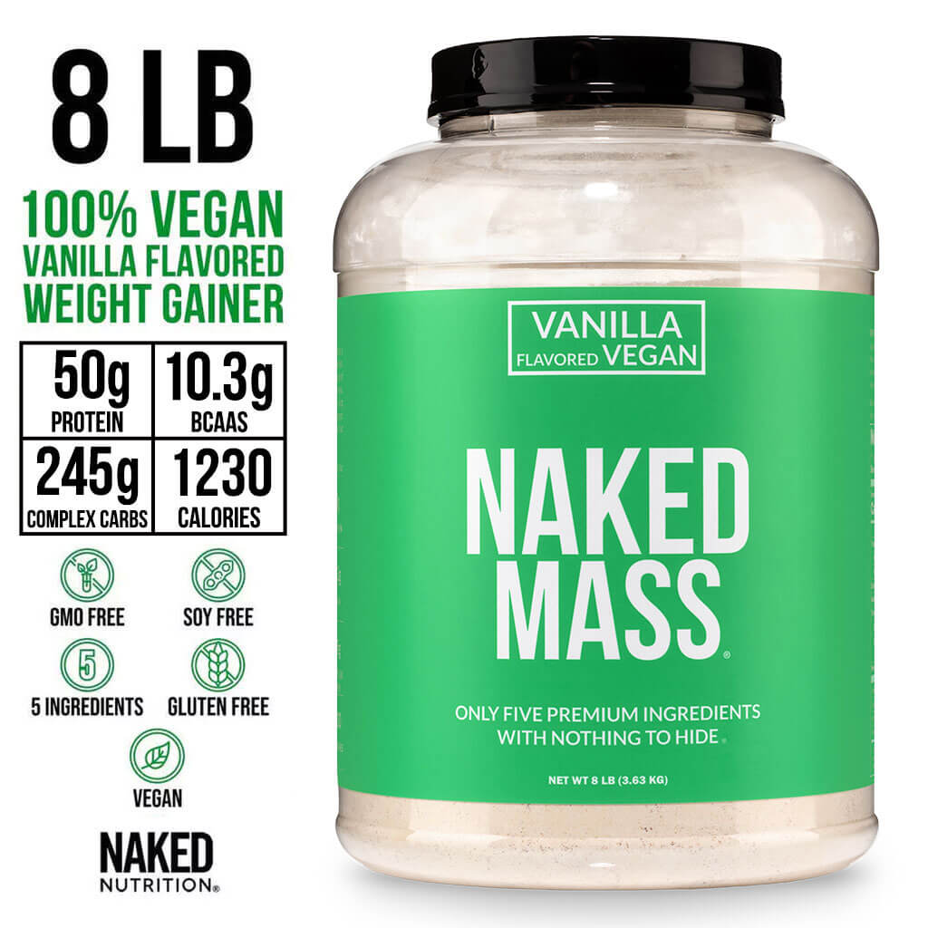 Vanilla Vegan Mass Gainer Supplement - Vanilla (Vegan) for Blending into Daily Nutrition Shakes