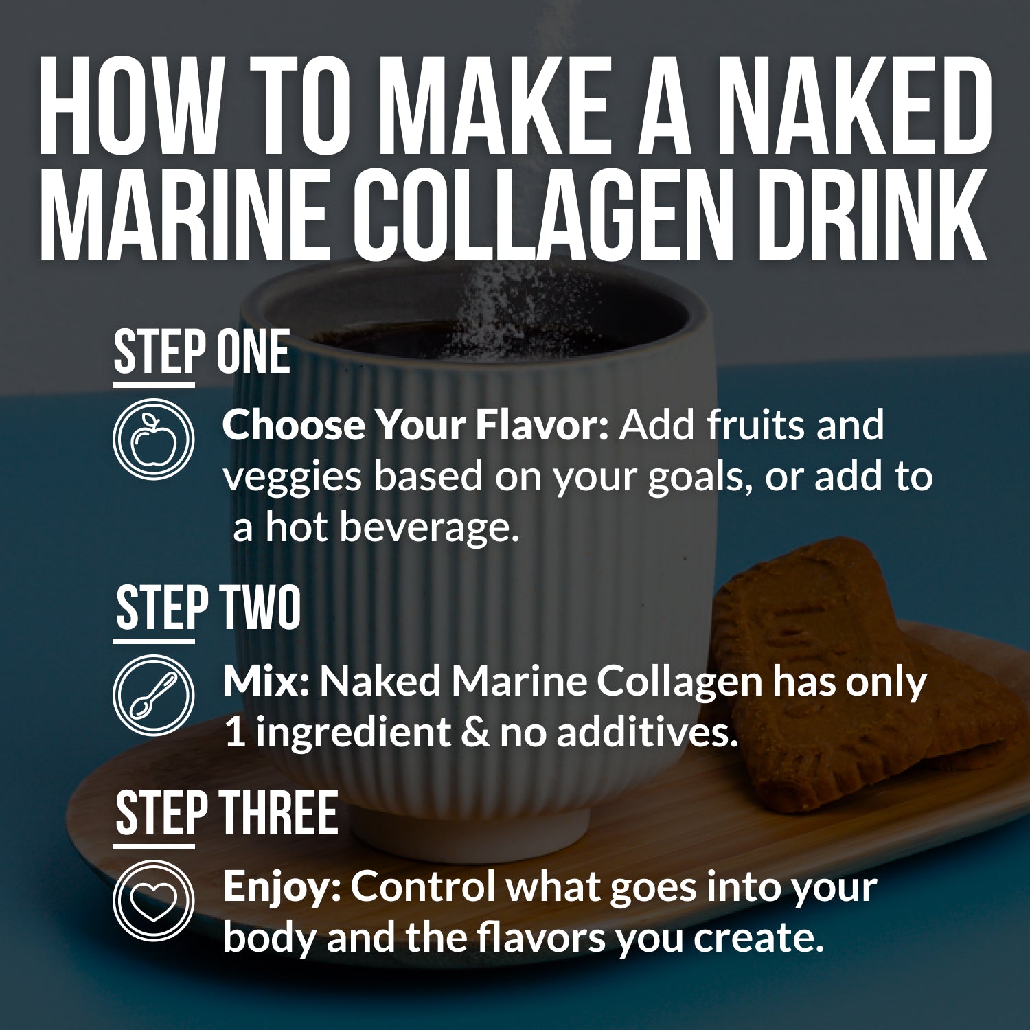 Marine Collagen Peptides Protein Powder - Marine Collagen for Easy Mixing at Home or On the Go