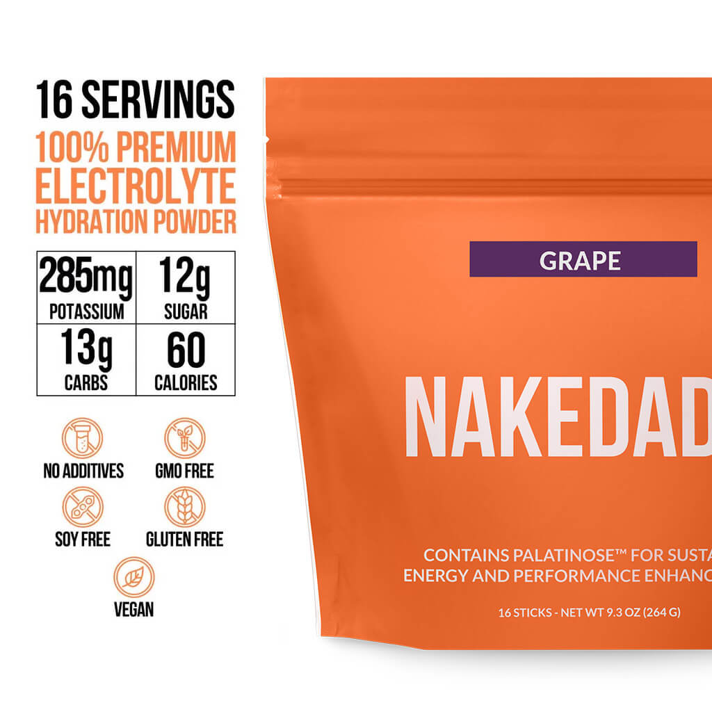 Electrolytes Powder Packets - Grape - Grape for Easy Mixing at Home or While Traveling