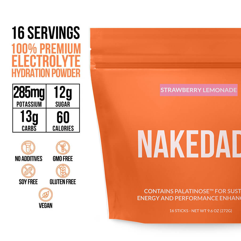 Electrolytes Powder Packets - Strawberry Lemonade - Strawberry Lemonade for Easy Mixing at Home or While Traveling