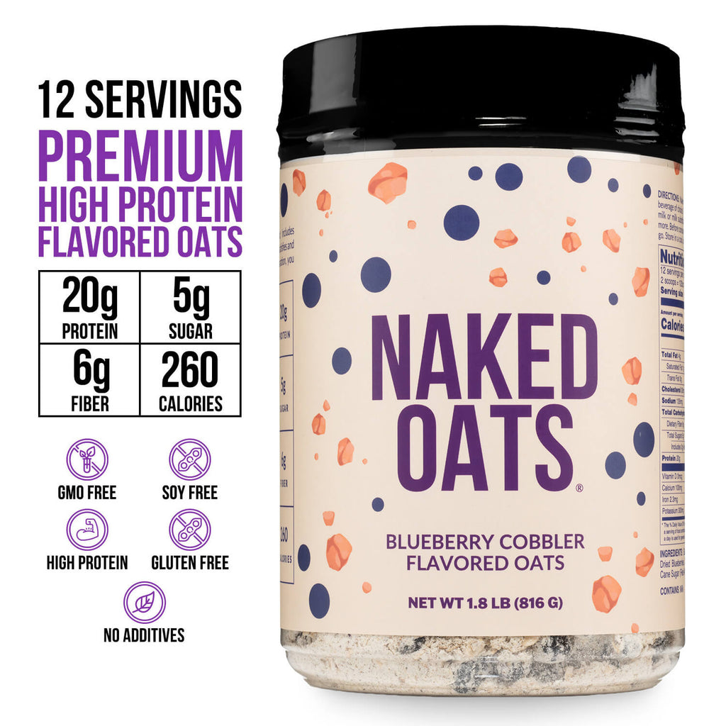 Blueberry Cobbler Protein Oats - Blueberry Cobbler with an Easy - Prep Protein Oat Formula