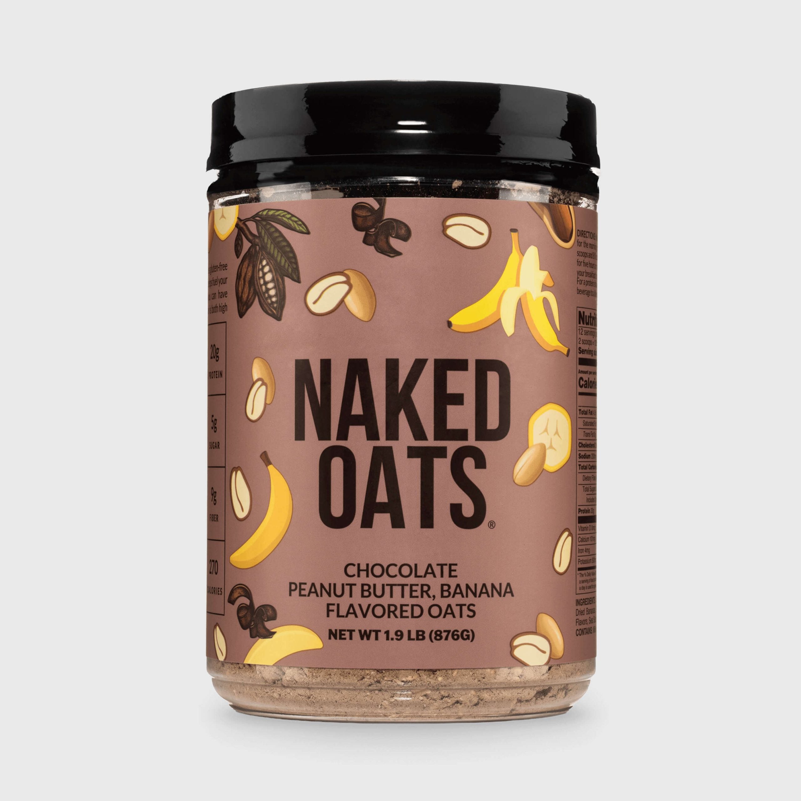 Chocolate Peanut Butter Banana Protein Oats - Chocolate PB Banana with an Easy - Prep Protein Oat Formula