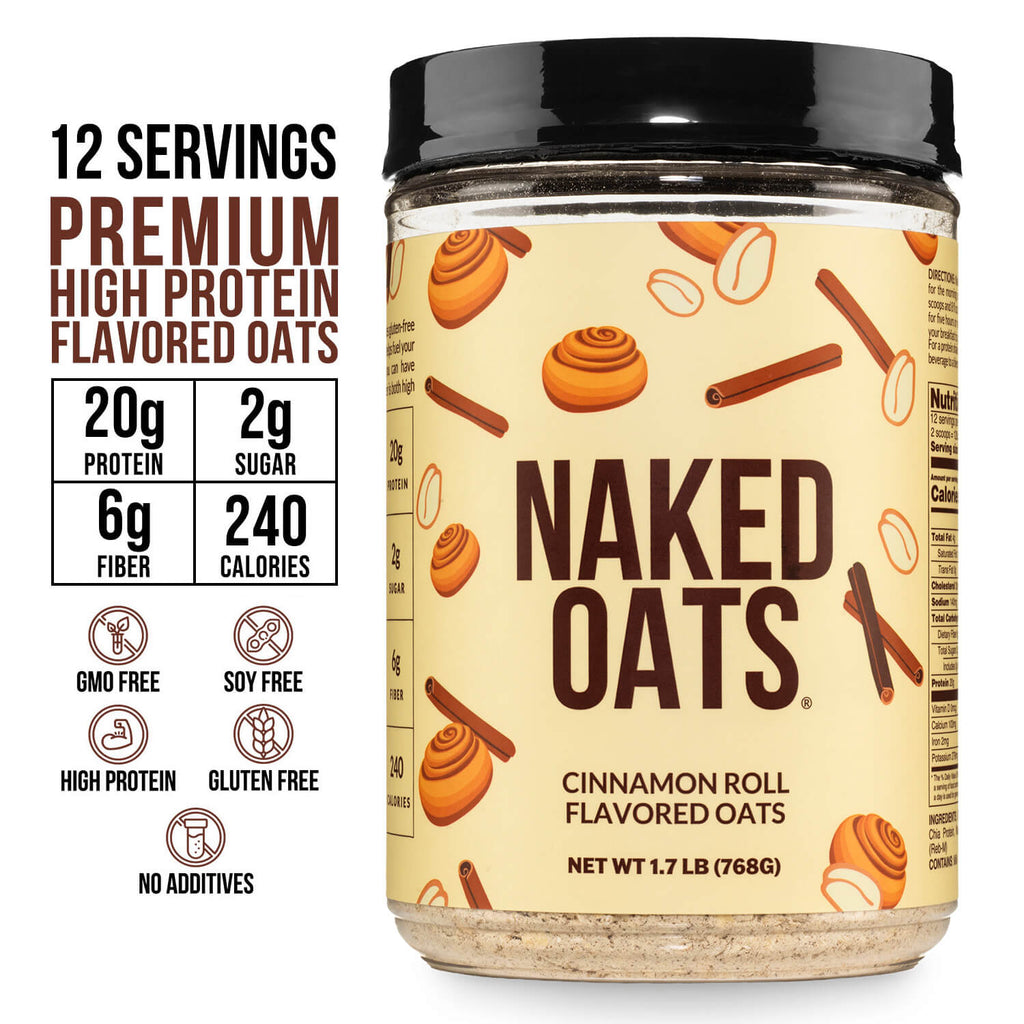 Cinnamon Roll Protein Oats - Cinnamon Roll with an Easy - Prep Protein Oat Formula