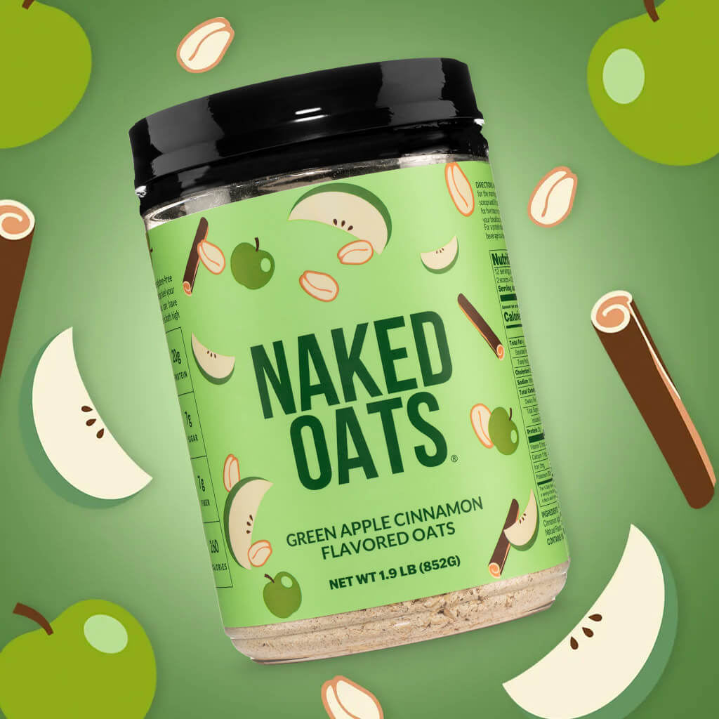 Green Apple Cinnamon Protein Oats - Green Apple Cinnamon with an Easy - Prep Protein Oat Formula
