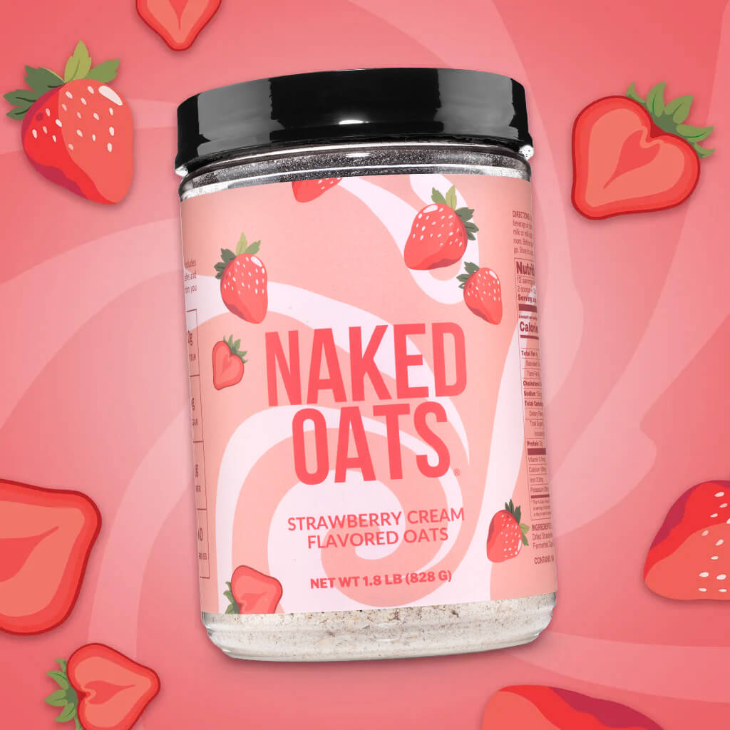Strawberry Cream Protein Oats - Strawberry Cream with an Easy - Prep Protein Oat Formula