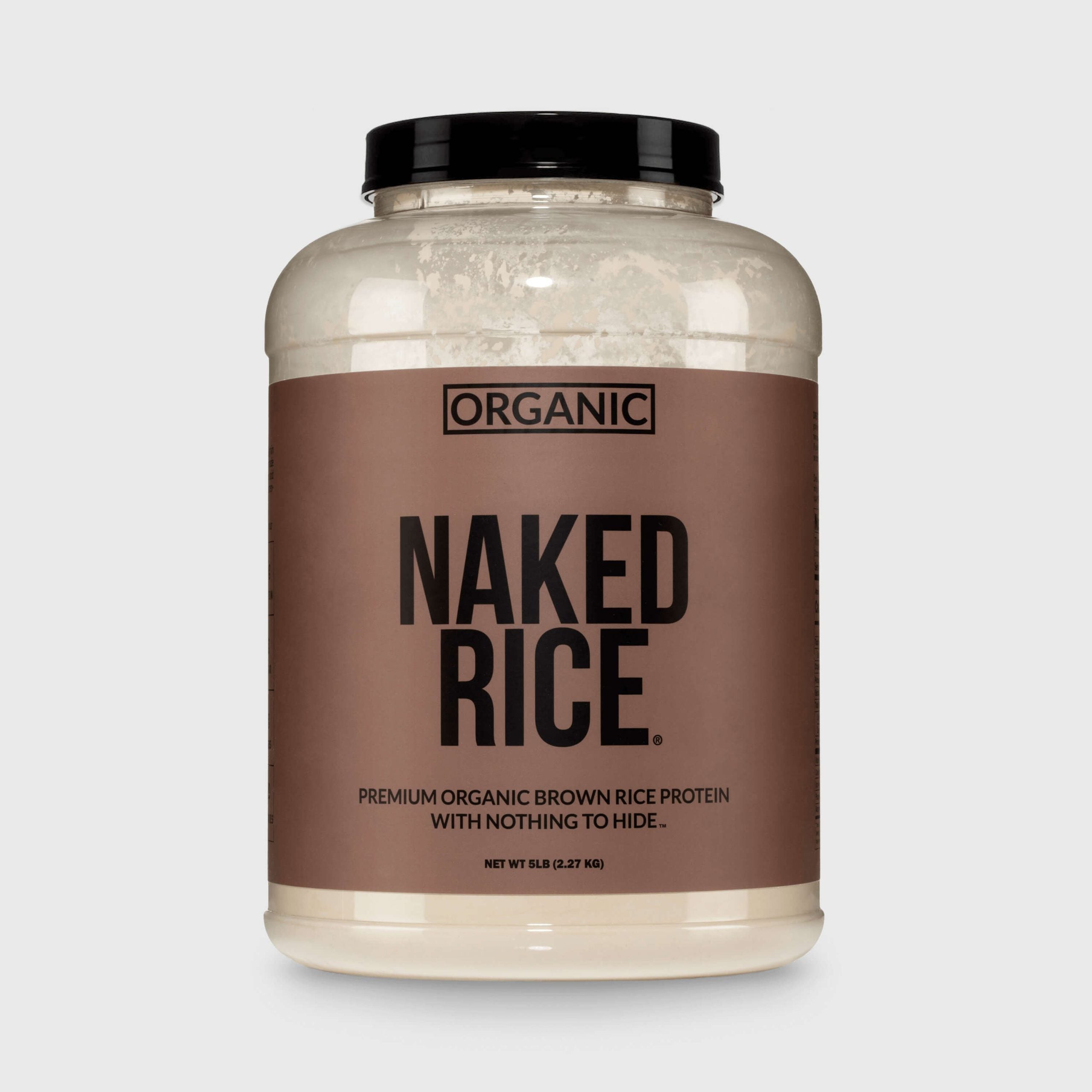 Organic Brown Rice Protein Powder - 5LB Unflavored with a Straightforward Protein Formula