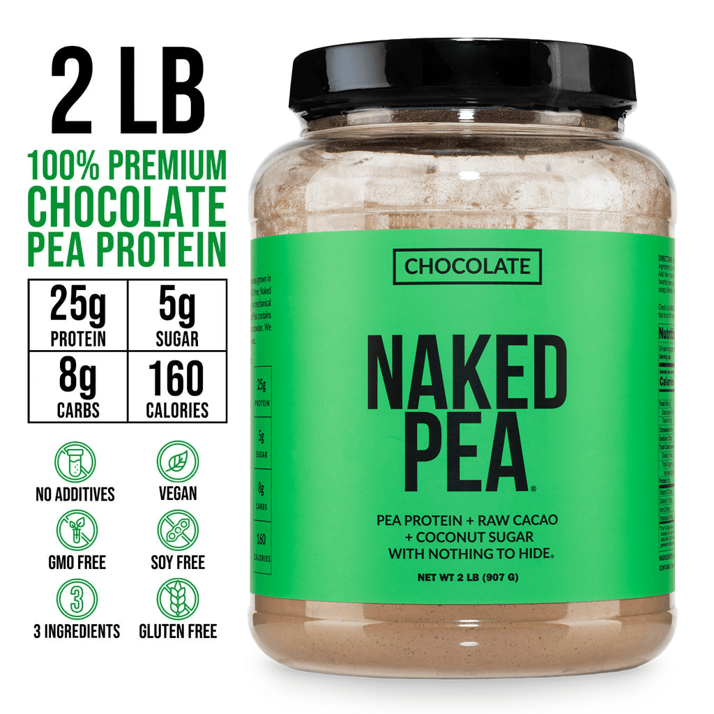 Chocolate Pea Protein Powder - Chocolate - Standard Size with a Straightforward Protein Formula