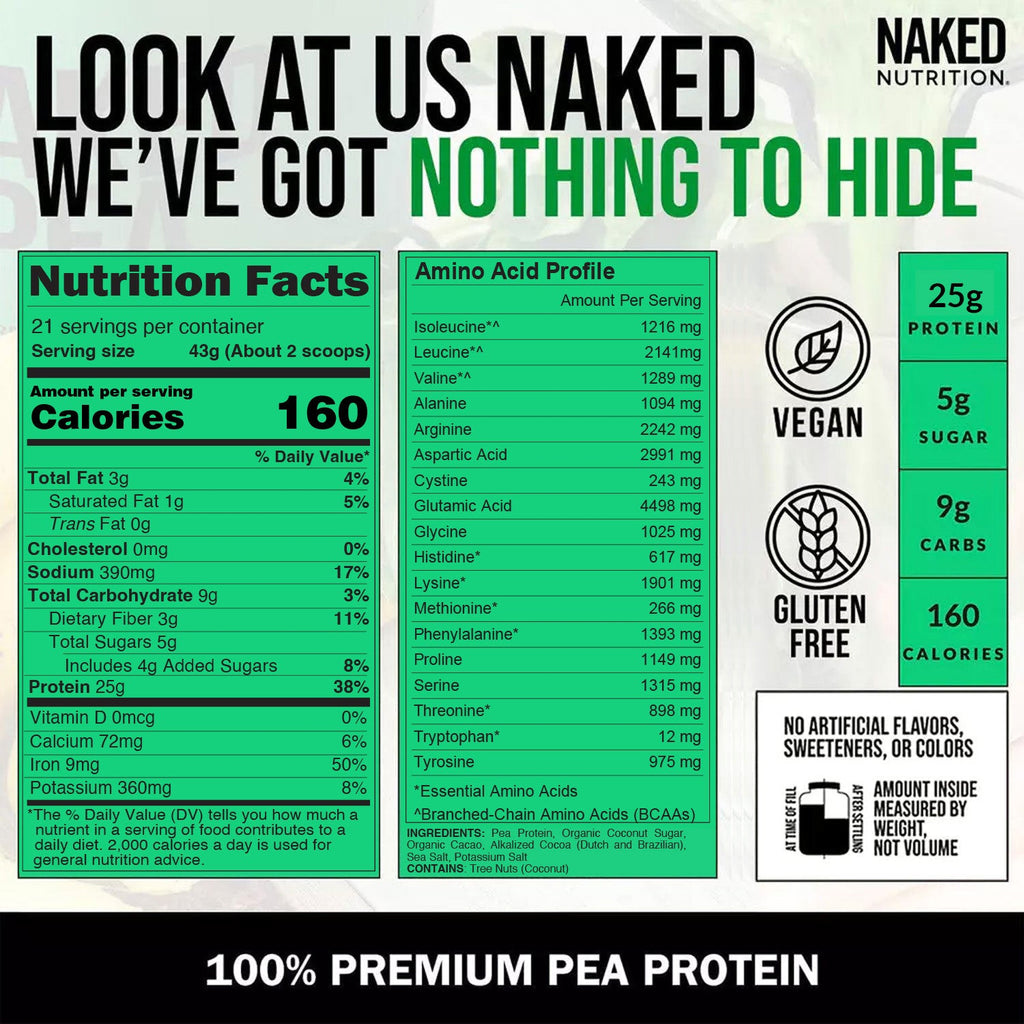 Double Chocolate Pea Protein Powder - Double Chocolate with a Straightforward Protein Formula