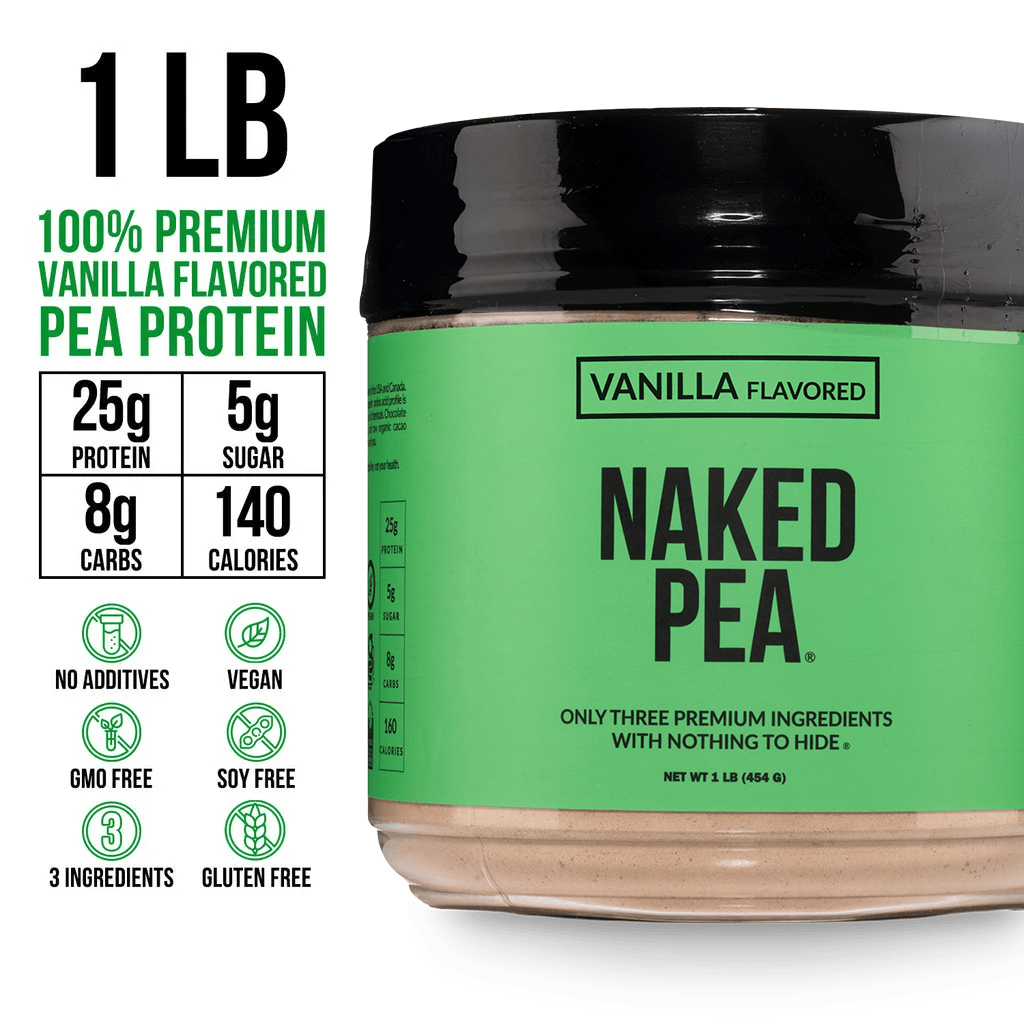 Vanilla Pea Protein Powder - Vanilla - Compact Size with a Straightforward Protein Formula
