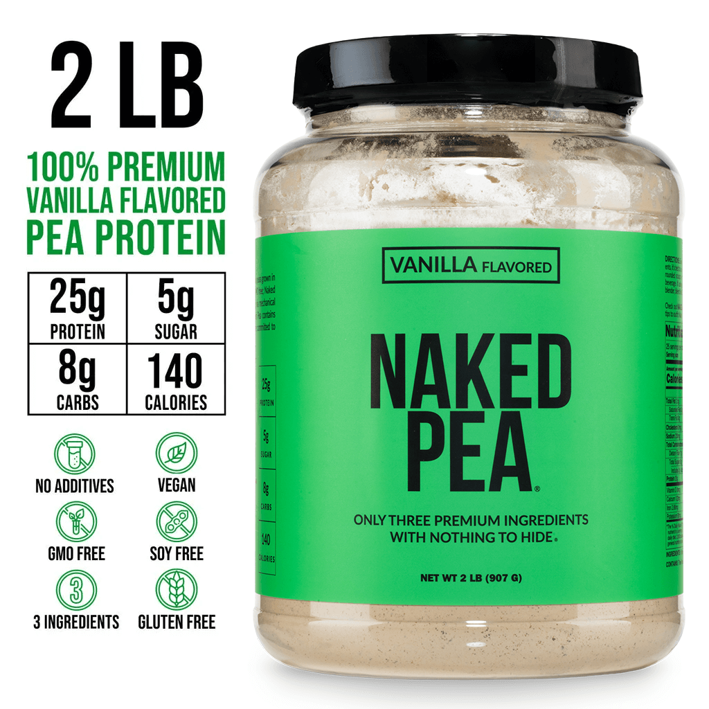 Vanilla Pea Protein Powder - Vanilla - Standard Size with a Straightforward Protein Formula