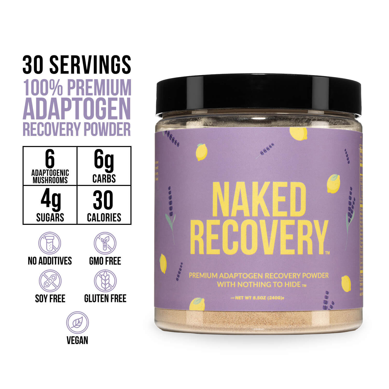 Mushroom Blend Supplement with Tart Cherry and Lemon Balm with a Practical Everyday Format