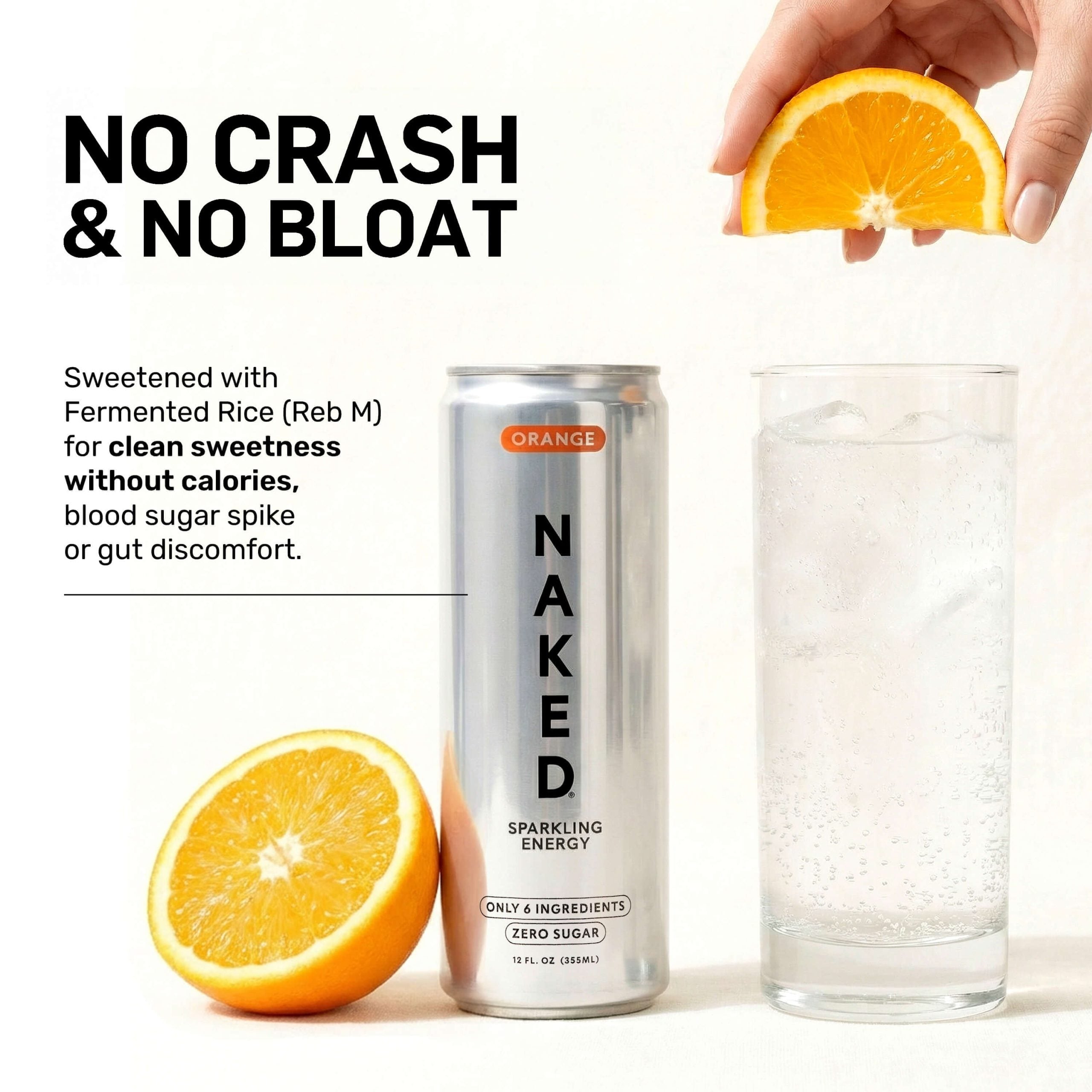 Orange Naked Sparkling Energy - Orange for Easy Daily Protein Drinks