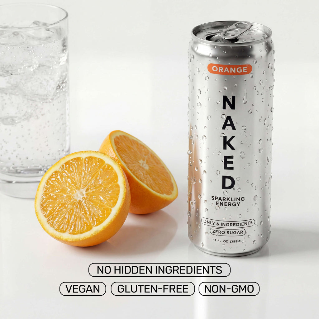 Orange Naked Sparkling Energy - Orange for Easy Daily Protein Drinks