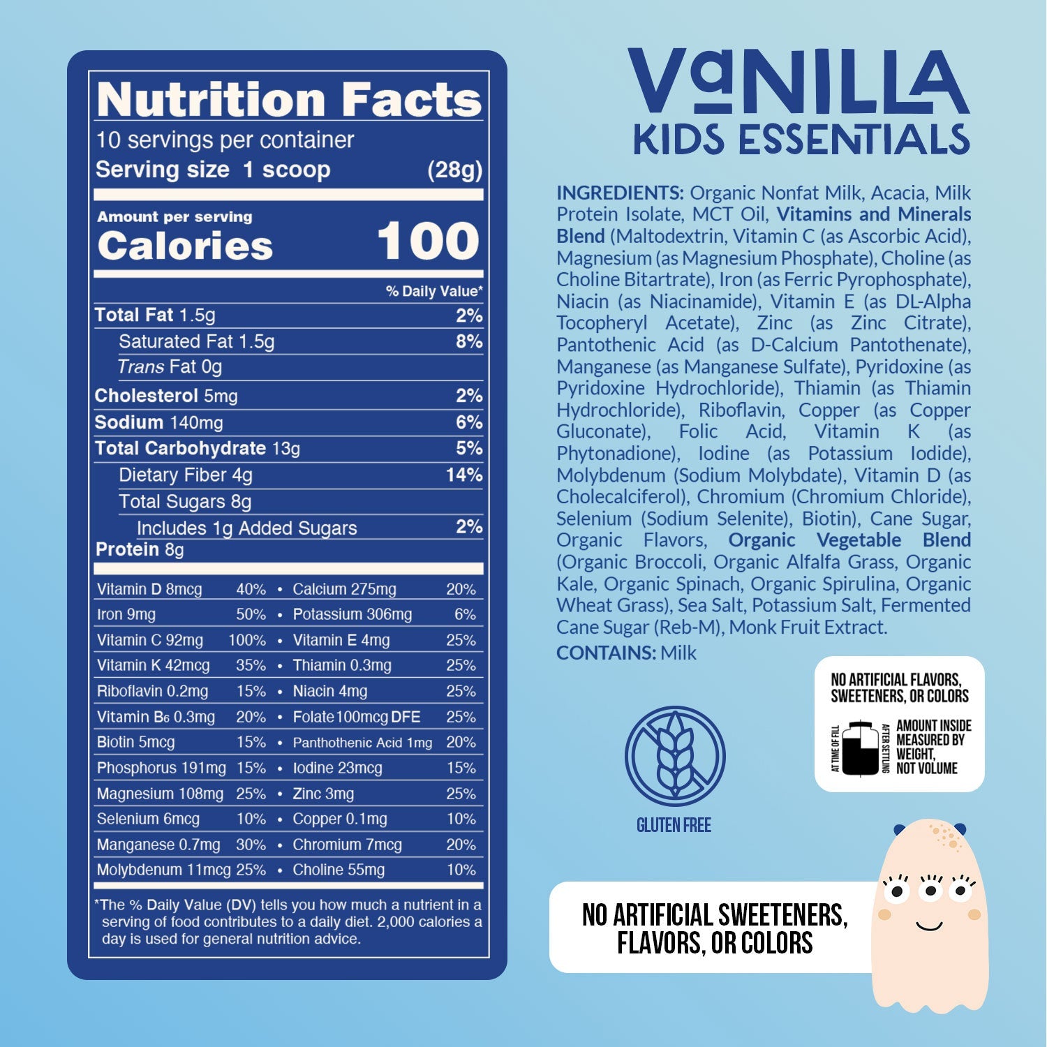 Kids Nutrition Shake - Vanilla Formula with a Practical Kids Nutrition Format