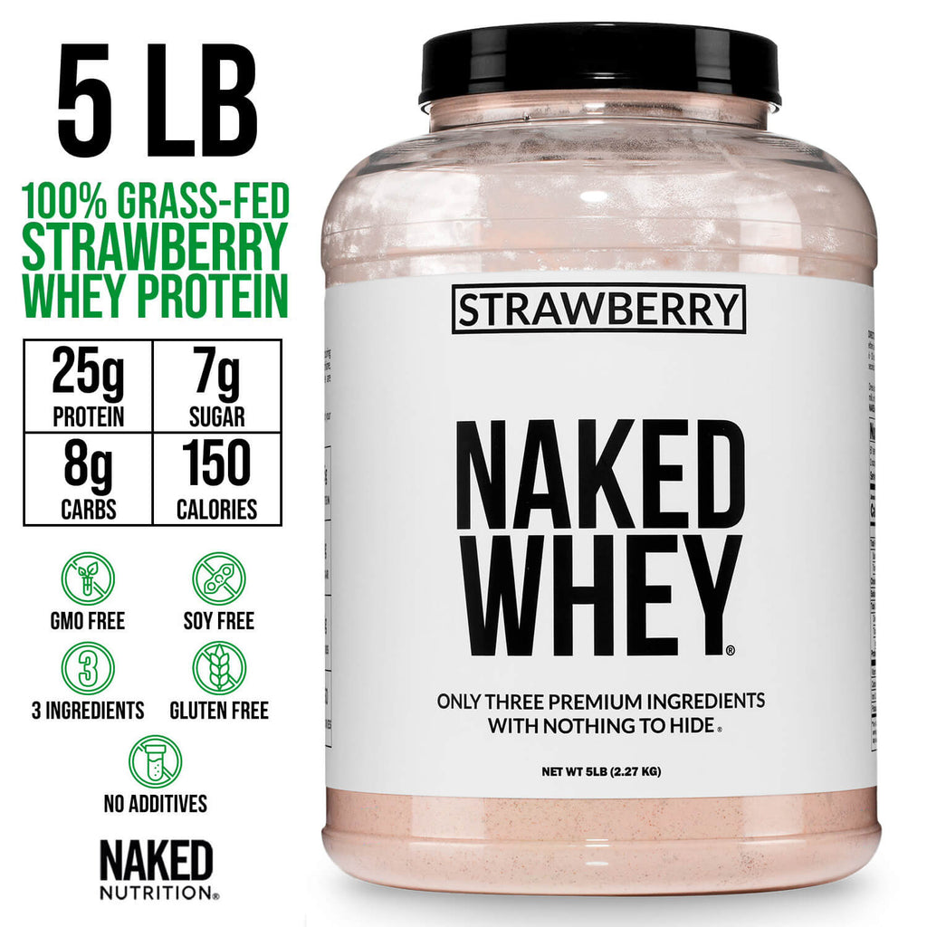 Strawberry Whey Protein Powder - Strawberry - Value Size with a Straightforward Protein Formula
