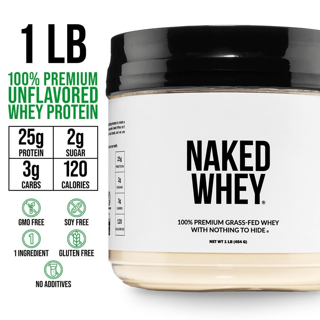 Grass Fed Whey Protein Powder - Unflavored - Compact Size with a Straightforward Protein Formula