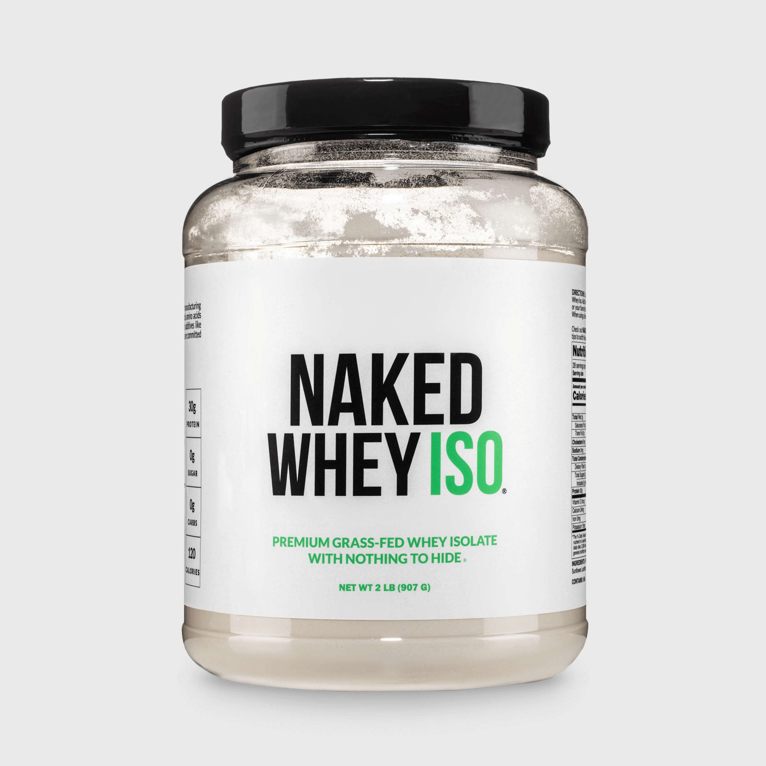 Grass Fed Whey Isolate Protein Powder - Unflavored with a Straightforward Protein Formula