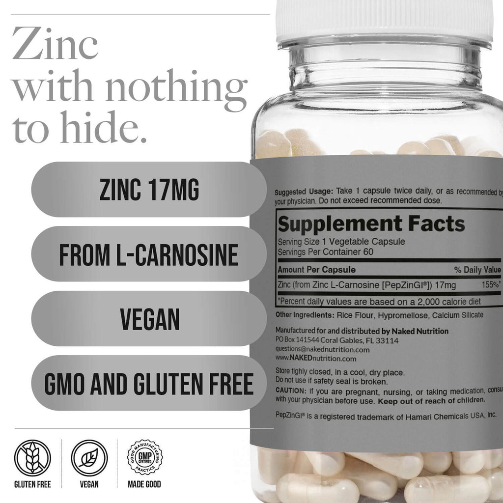 Daily Zinc Supplement - Zinc with a Practical Nutrition Supplement Format