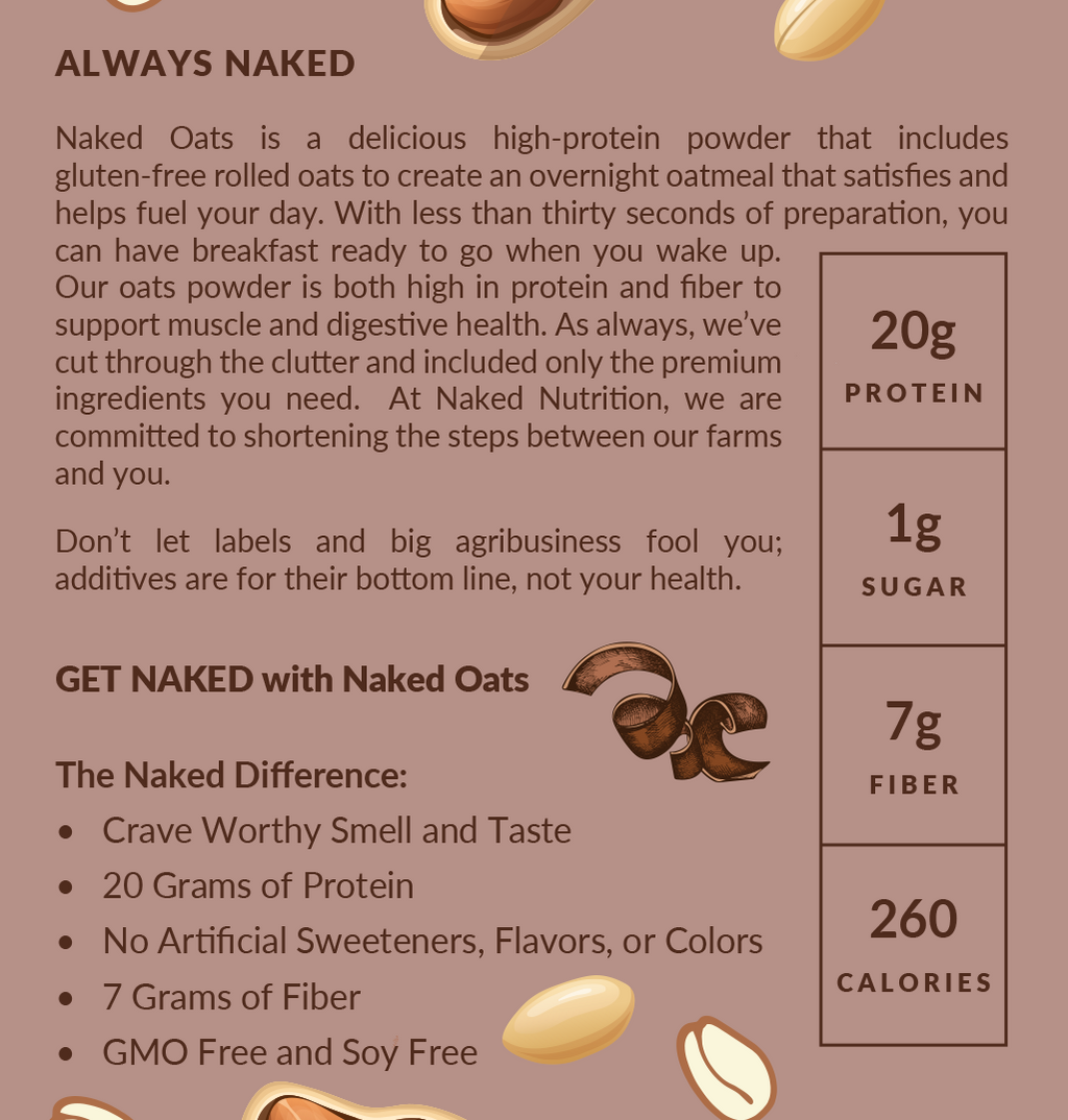 Chocolate Peanut Butter Protein Oats - Chocolate Peanut Butter with an Easy - Prep Protein Oat Formula
