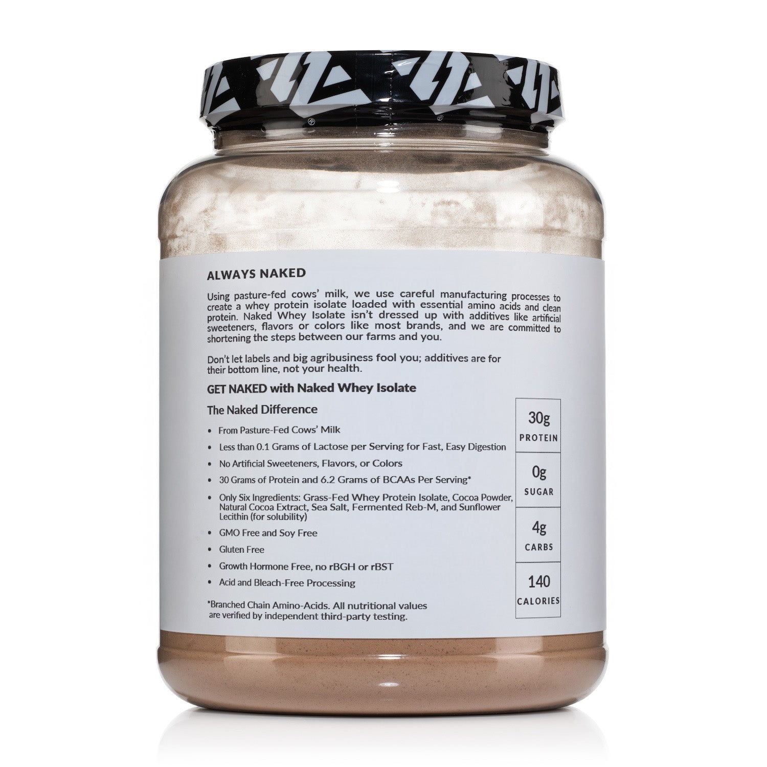 Chocolate Grass - Fed Whey Isolate Protein Powder - Chocolate with a Straightforward Protein Formula