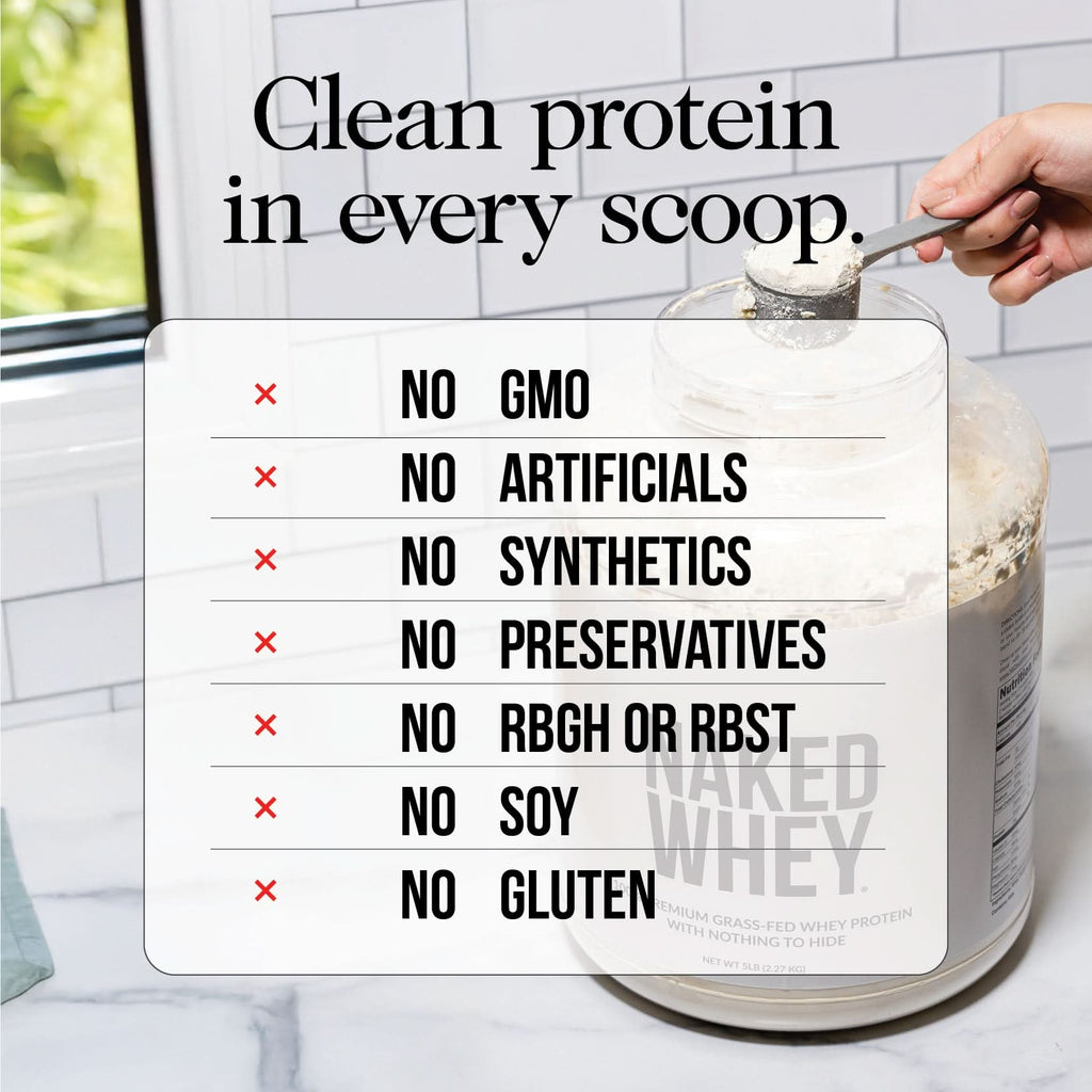 Grass Fed Whey Protein Powder - Unflavored - Bulk Size with a Straightforward Protein Formula