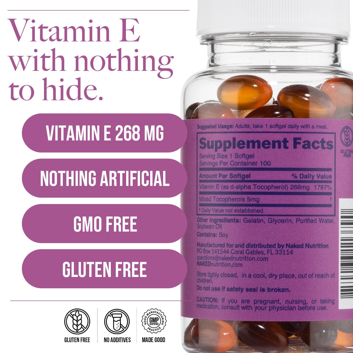 Daily Vitamin E Supplement - Vitamin E with a Practical Nutrition Supplement Format