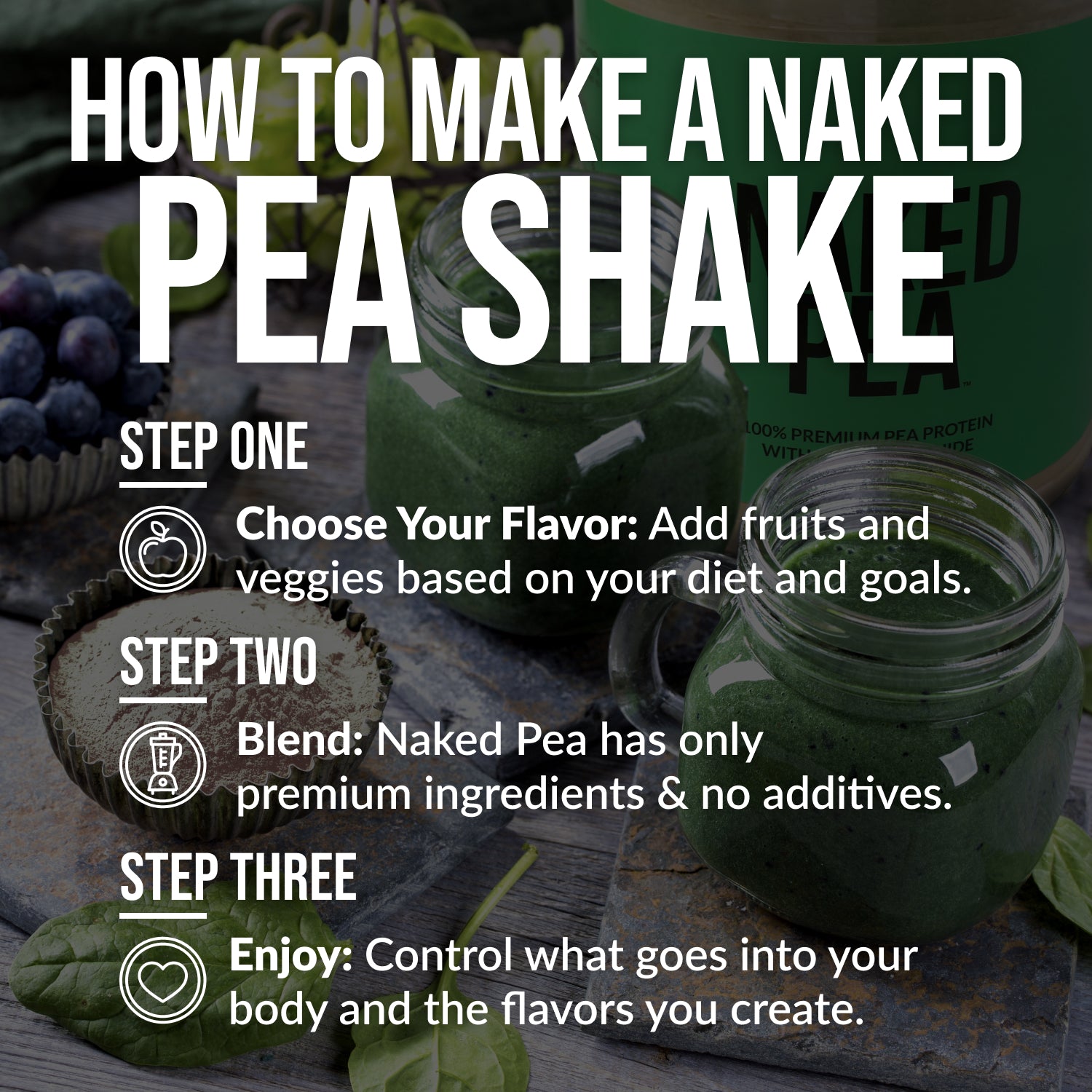 Double Chocolate Pea Protein Powder - Double Chocolate with a Straightforward Protein Formula