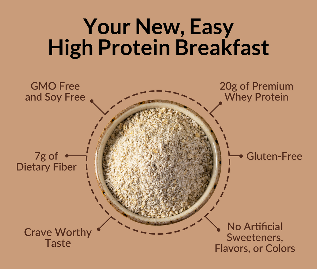 Double Chocolate Protein Oats - Double Chocolate with an Easy - Prep Protein Oat Formula